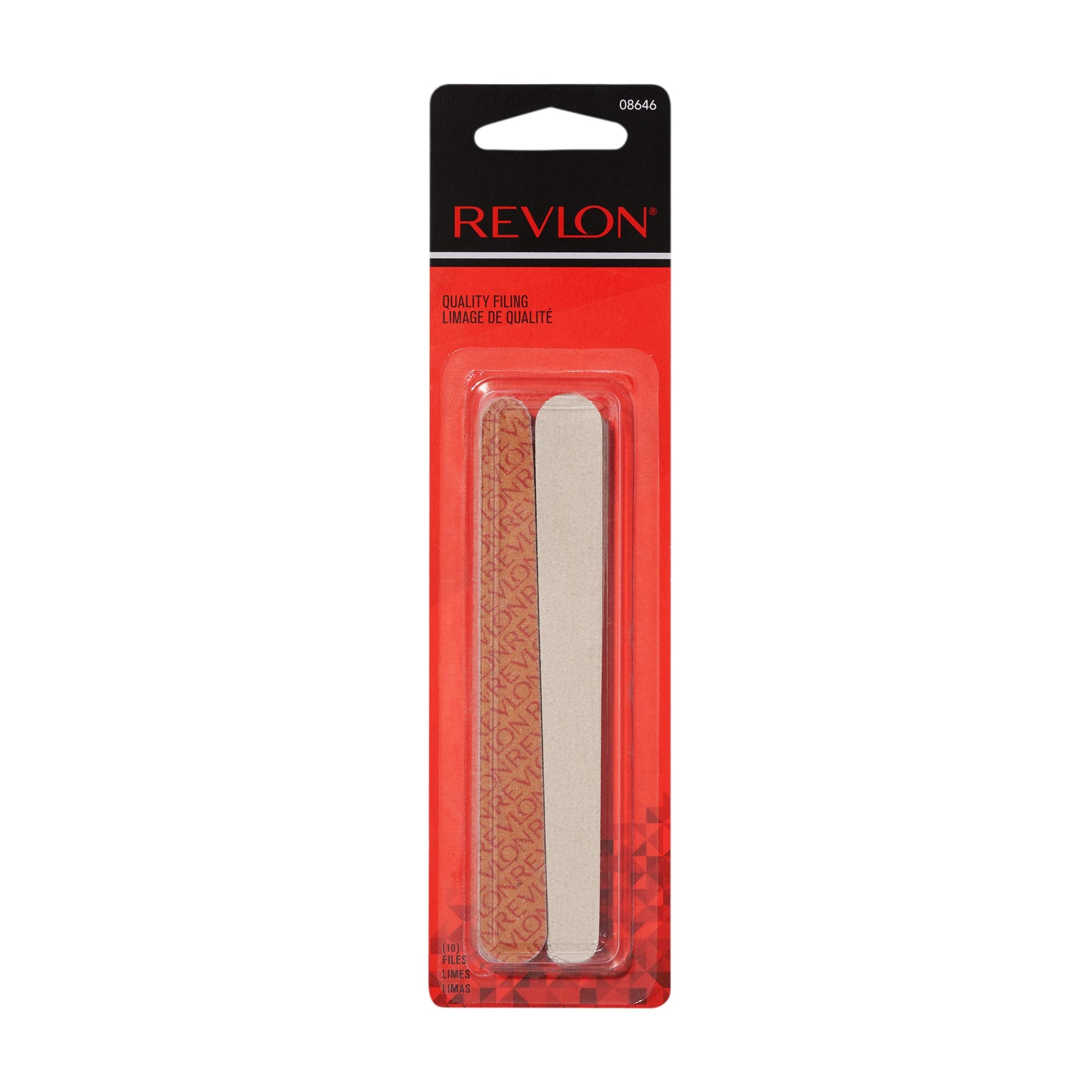 Revlon Compact Nail File, Dual Sided Emery Boards, Manicure Essentials, Smooths & Shapes Nails, Easy to Use (Pack of 10)