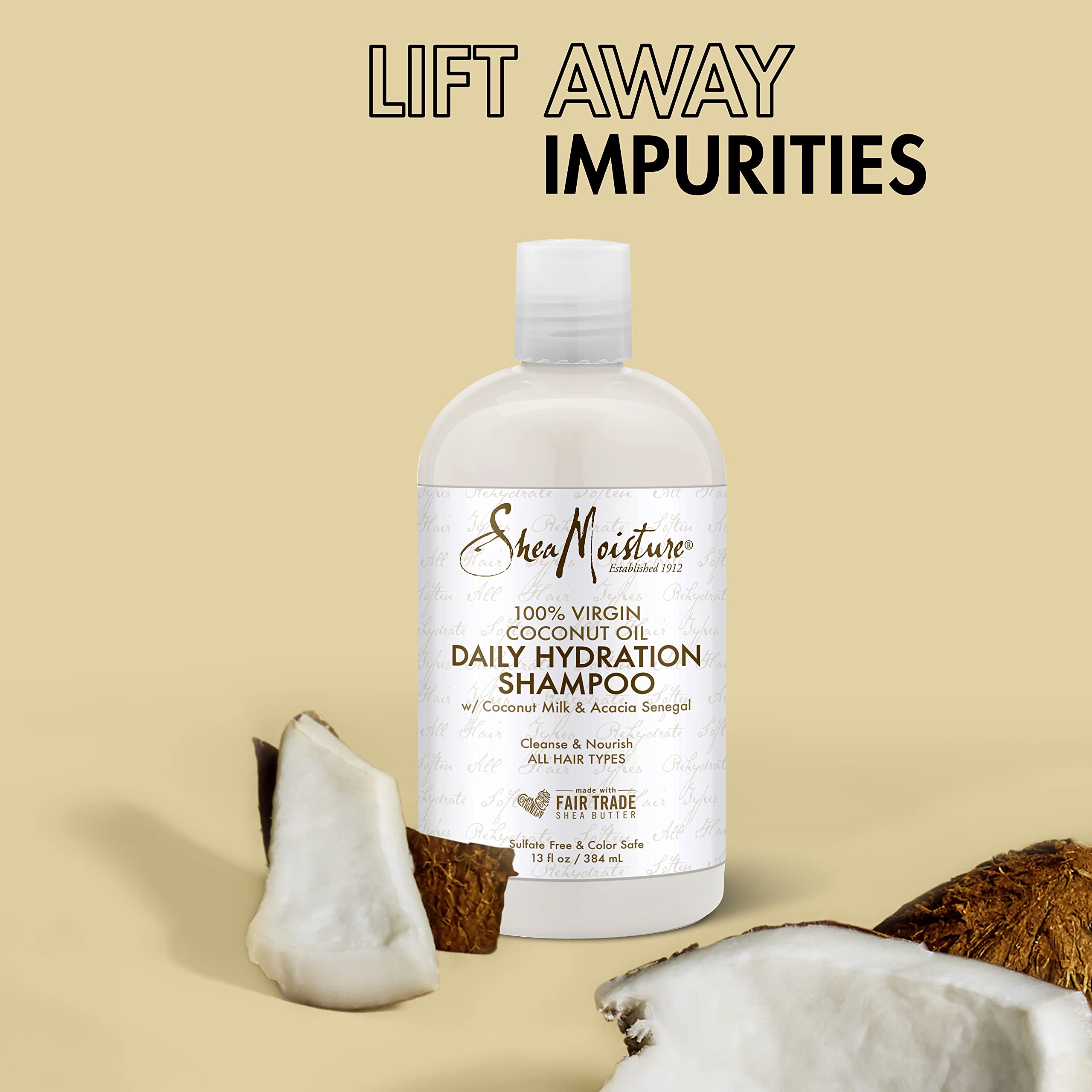 SheaMoisture 100% Virgin Coconut Oil Daily Hydration Shampoo & Conditioner | 13 fl. oz. Each