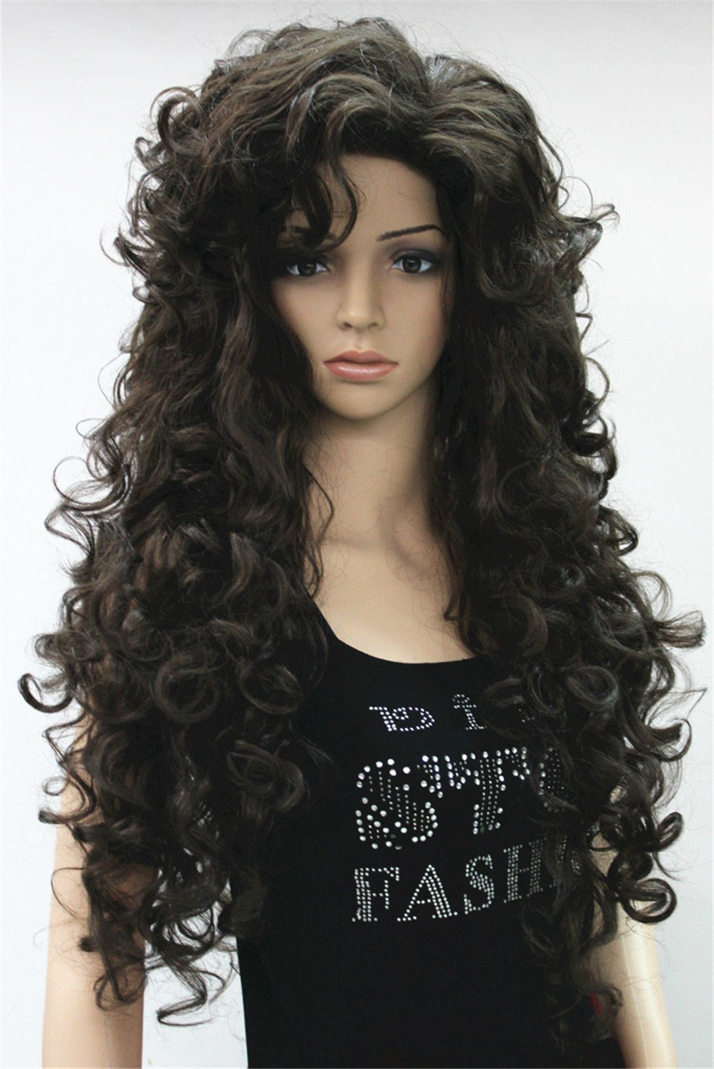 #6 Brown: Lydell Women'S Wig Black/Red-Brown Long Curly Hairstyles Hair Synthetic Full Wigs #6 Brown