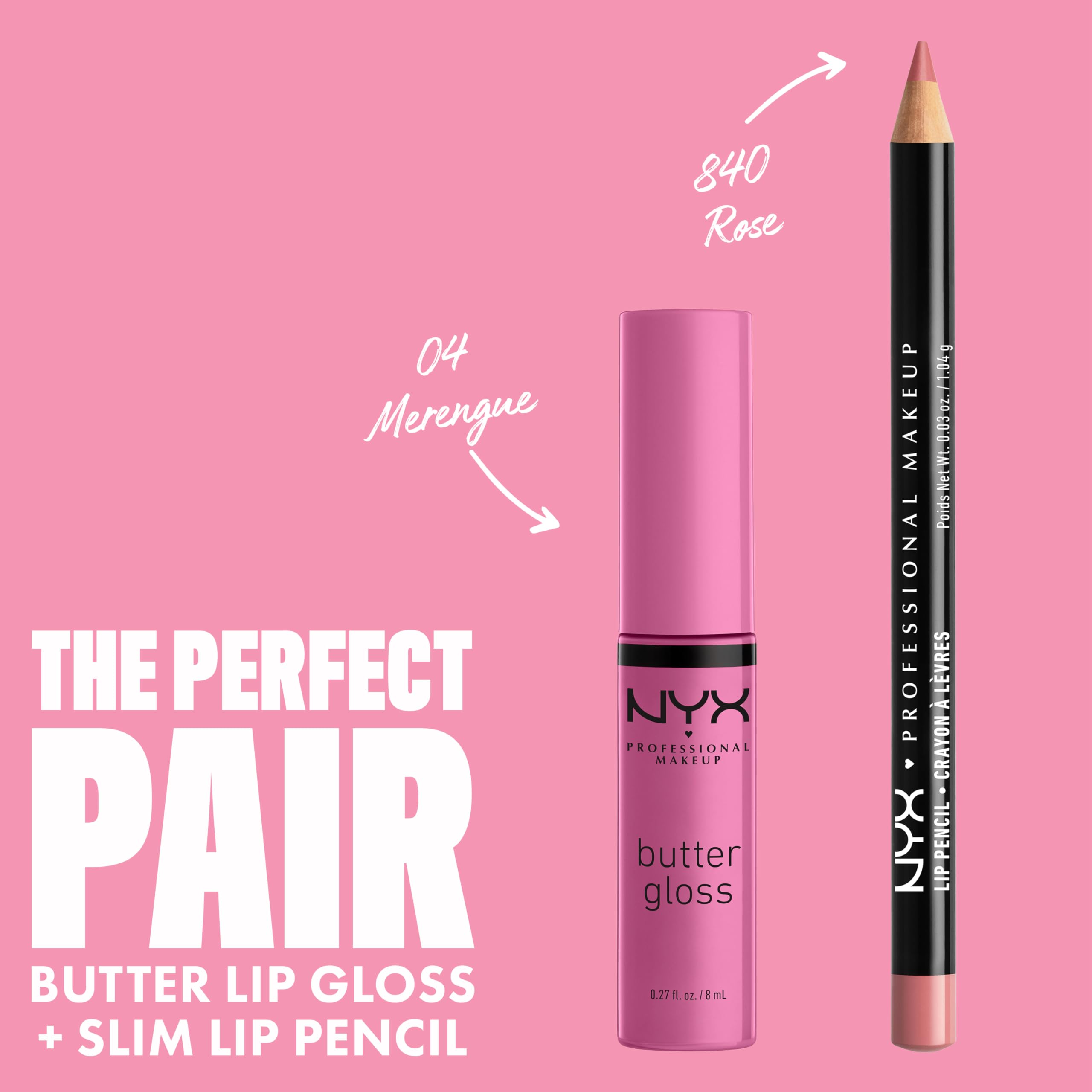 Nyx Professional Makeup Butter Lip Gloss, Merengue, 8ml