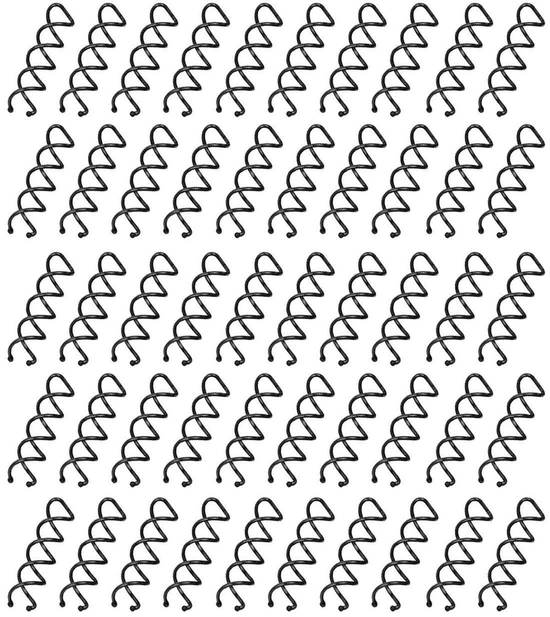 Hyamass 50pcs Non-Scratch Round Tips Spiral Bobby Hair Pins Spin Pins Twist Screw Hair Pins (Black)