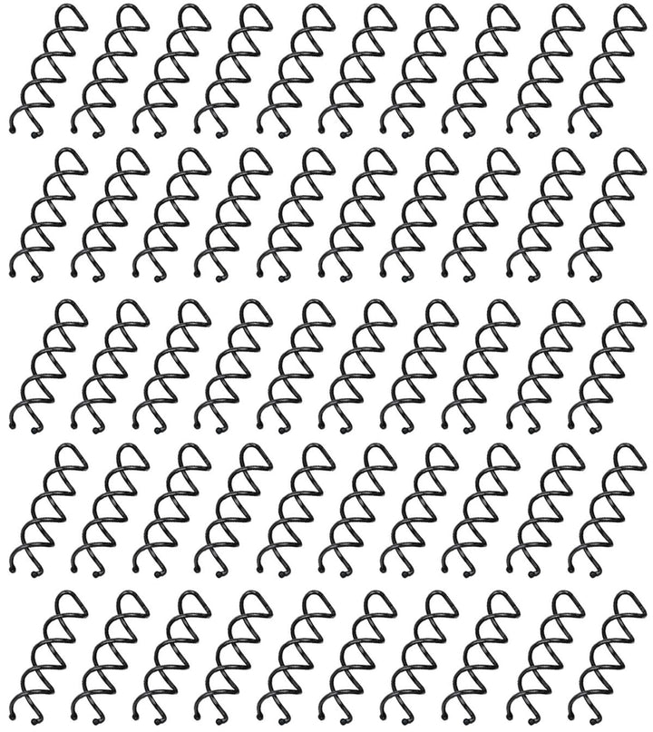 Hyamass 50pcs Non-Scratch Round Tips Spiral Bobby Hair Pins Spin Pins Twist Screw Hair Pins (Black)