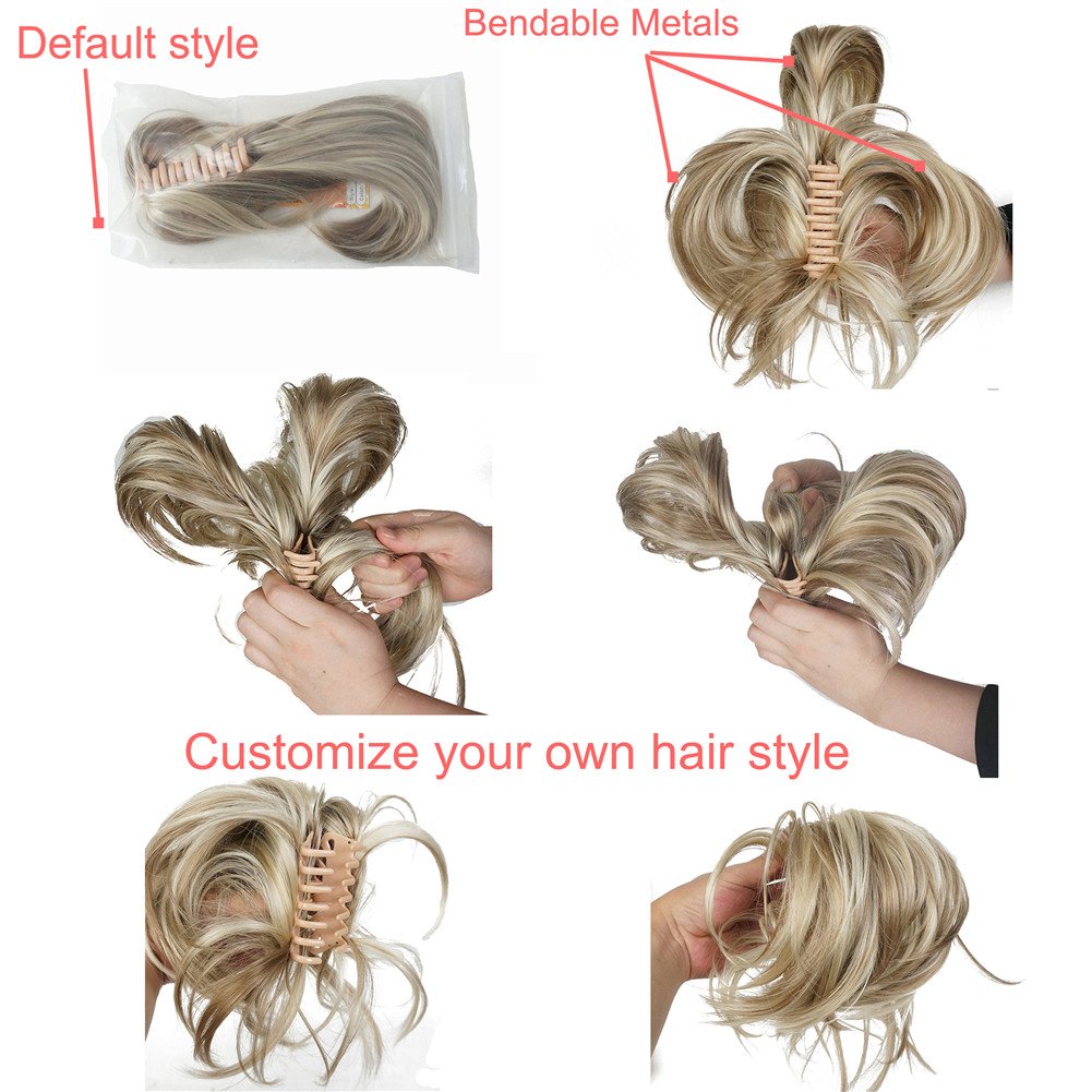 #131: Aimole Synthetic Ponytail Claw Clip-On Straight Wig Short Extensions Hair Hairpiece(131-Burgundy Red)