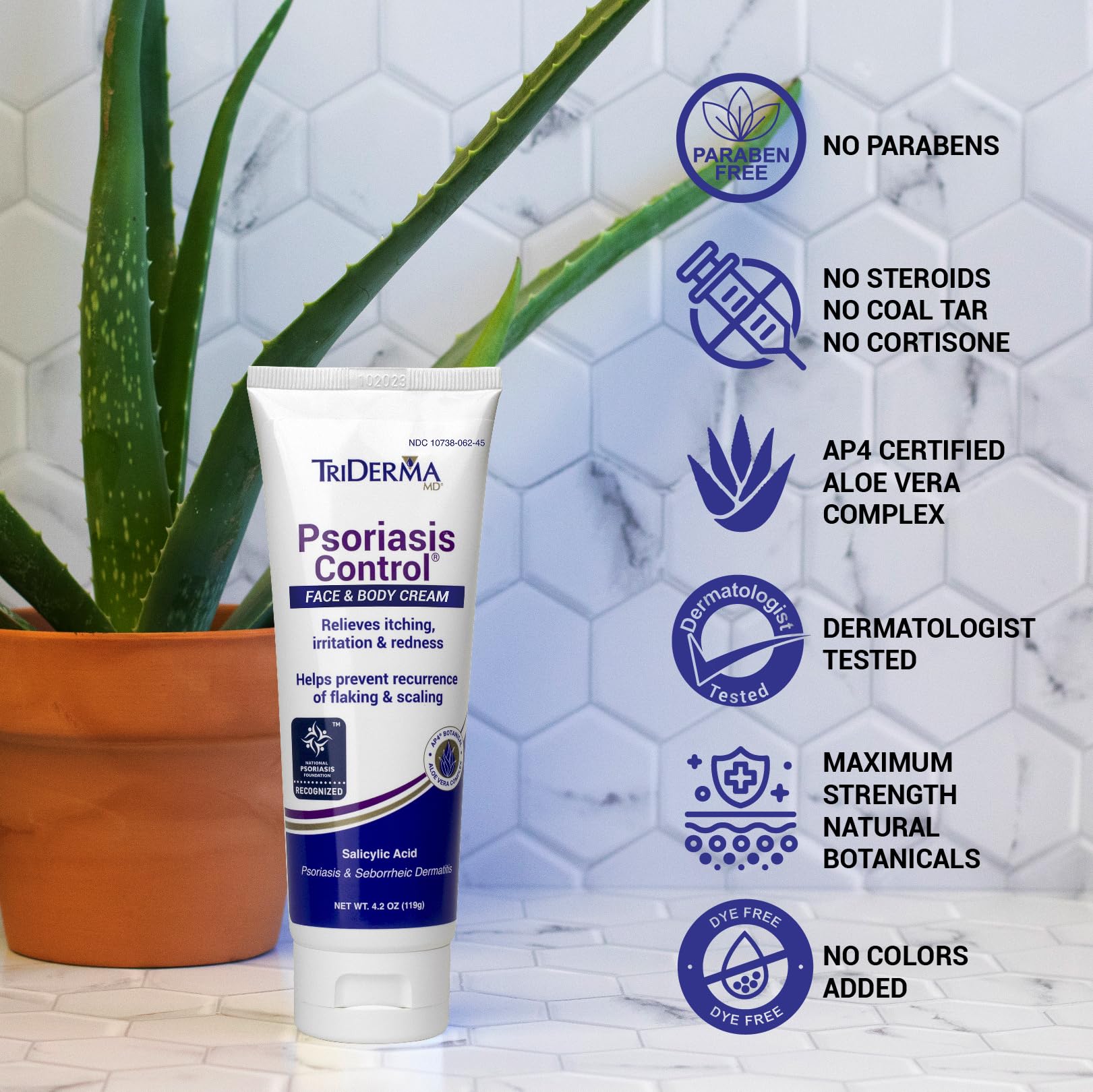 TriDerma Psoriasis Control Face and Body Cream, 4.2 Ounces