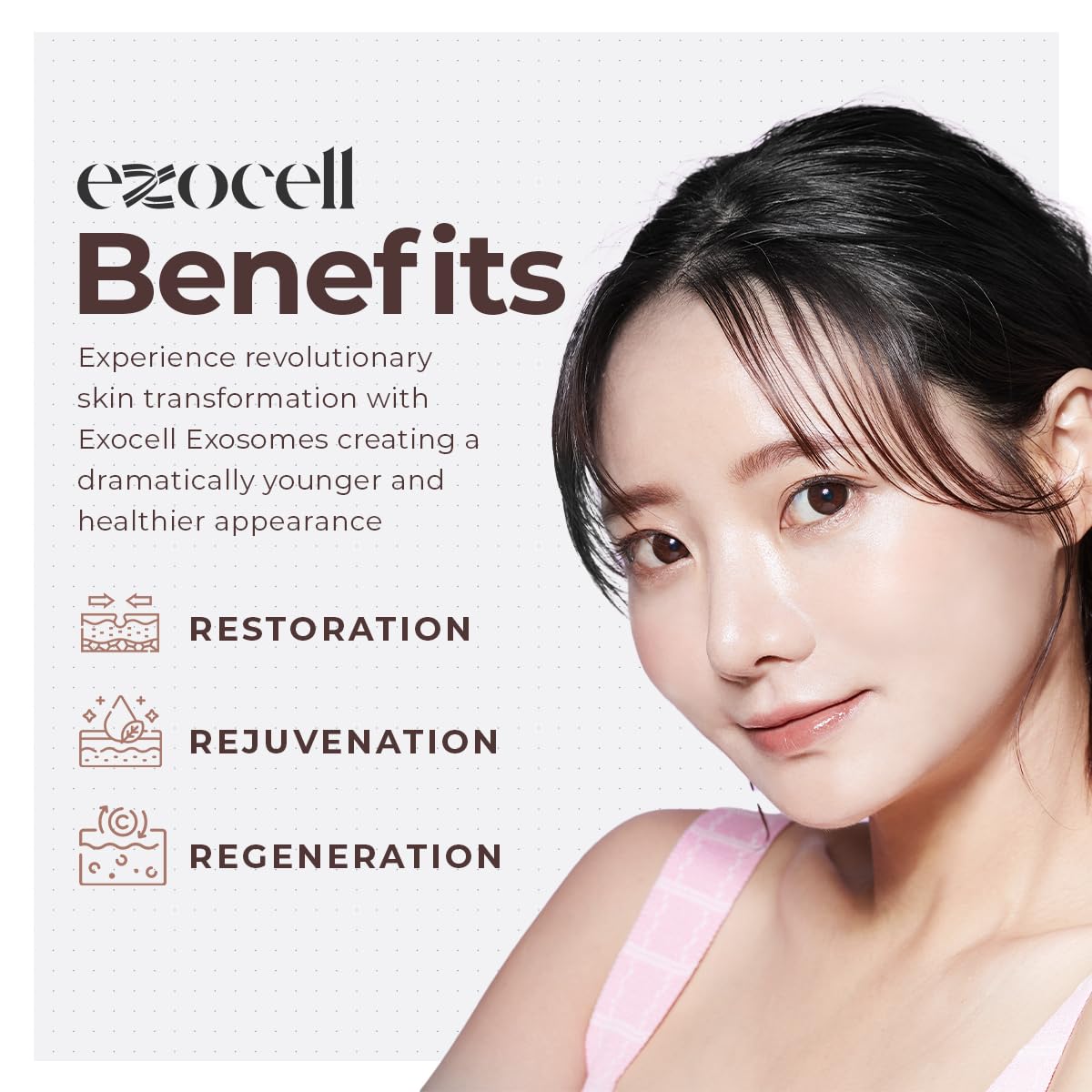 EXOCELL Exosomes for Skin Rejuvenation and Anti-Aging, 10 Billion Particles, 980K PPM, Korean Beauty Formula (X1 Exosomes + X2 HA Solution)