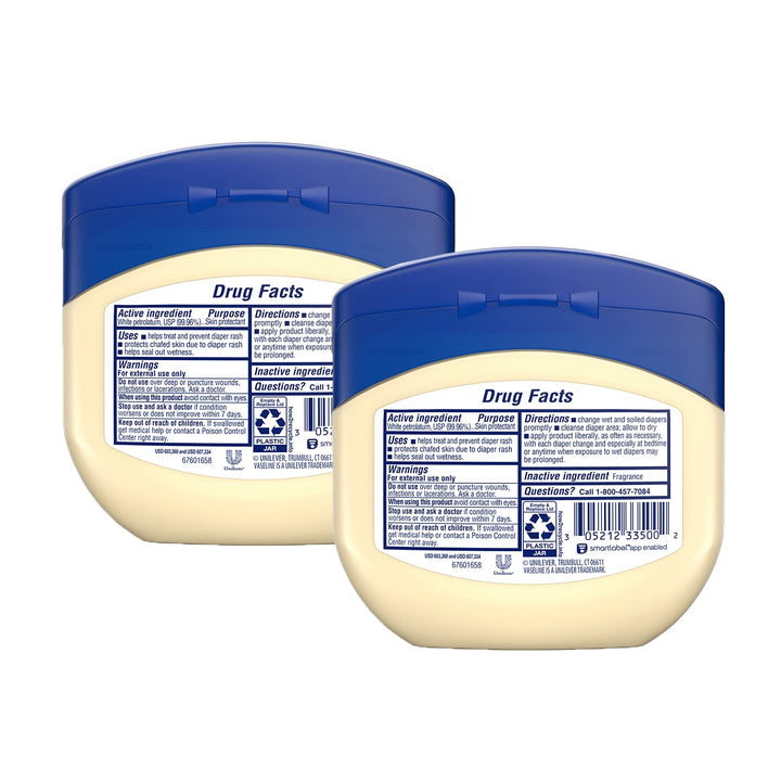 Vaseline Baby 100% Pure Petroleum Jelly, 13 Ounce [With Bonus 1.7 Ounce] (Pack of 2)