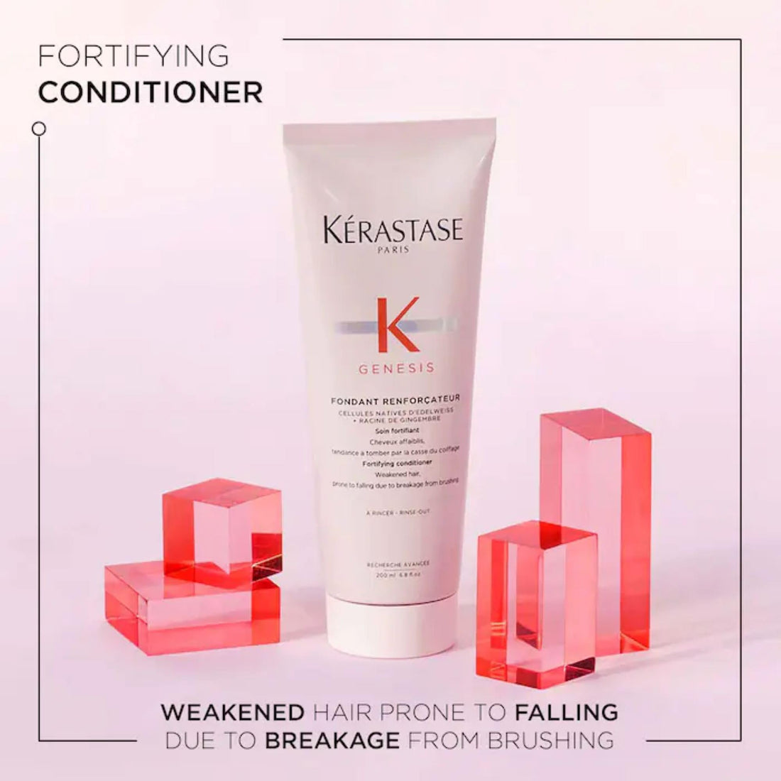 Kerastase Genesis Strengthening Shampoo, Conditioner & Heat Protecting Leave-In Treatment For Weakened or Damaged Hair - Moisturizes, Adds Shine and Protects Against Breakage