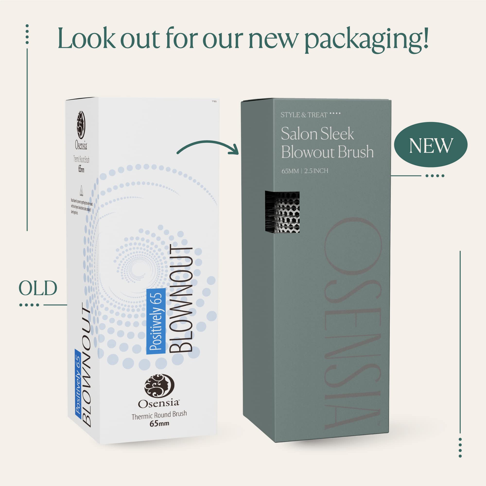 Round hair dryer brush - Ceramic ionic lightweight hair brushes (2.5 inch)