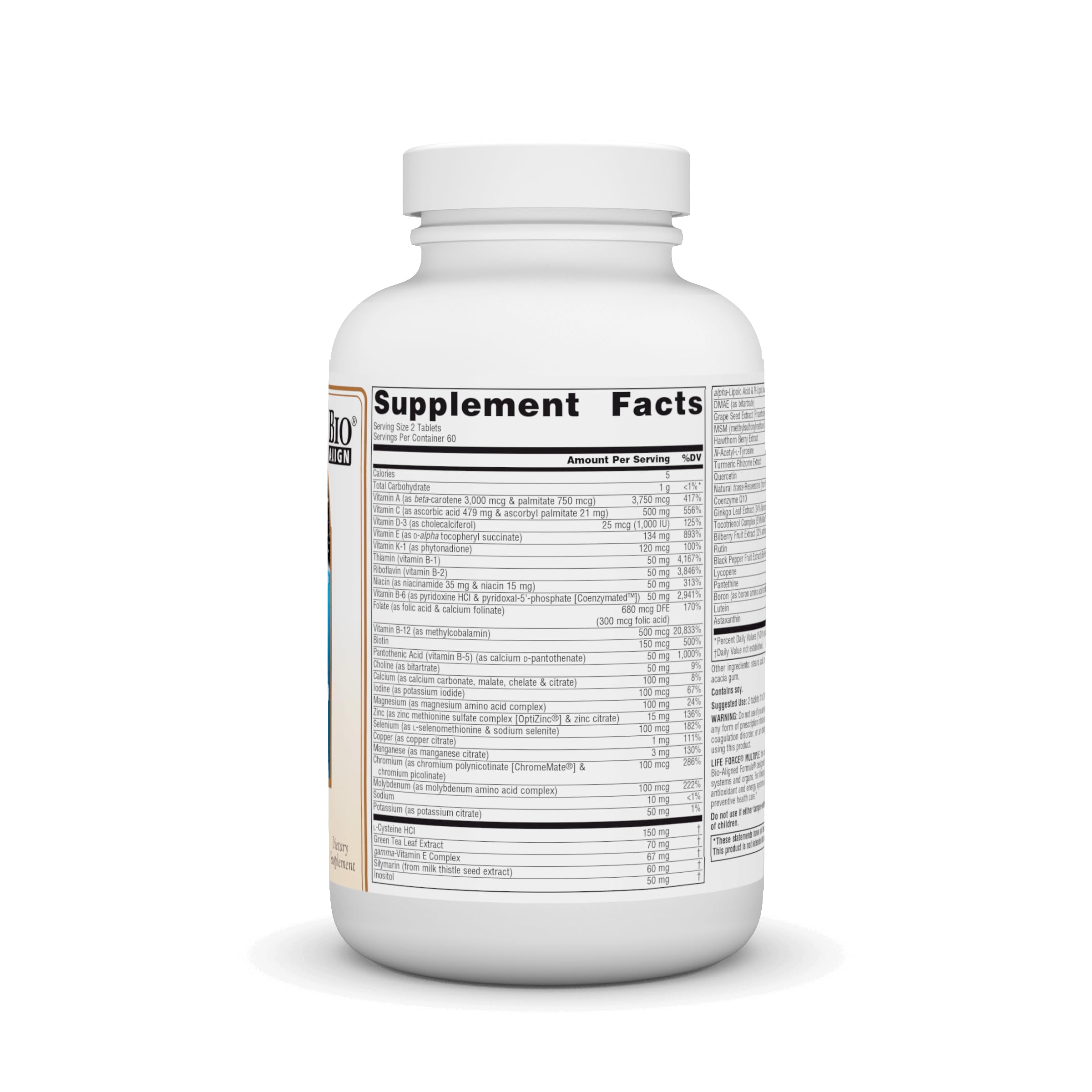 Source Naturals Life Force Multiple Iron Free Daily Multivitamin High Potency Essential Vitamins, Minerals, Antioxidants & Nutrients - Energy & Immune Boost - 120 Tablets