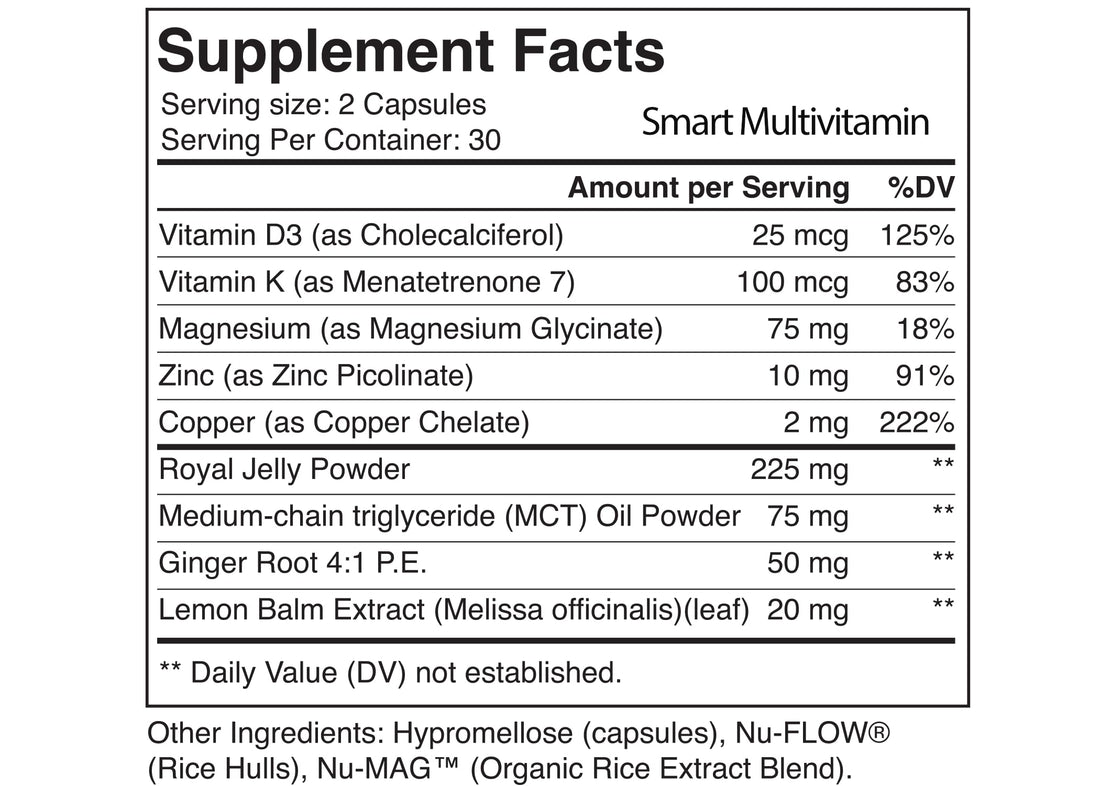 Smart Restore Multivitamin – Premium Formula for Complete Body Health and Energy Support No Synthetic Fillers – 30 Day Supply, 60 Capsules (100% Made in The USA)