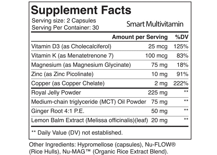 Smart Restore Multivitamin – Premium Formula for Complete Body Health and Energy Support No Synthetic Fillers – 30 Day Supply, 60 Capsules (100% Made in The USA)