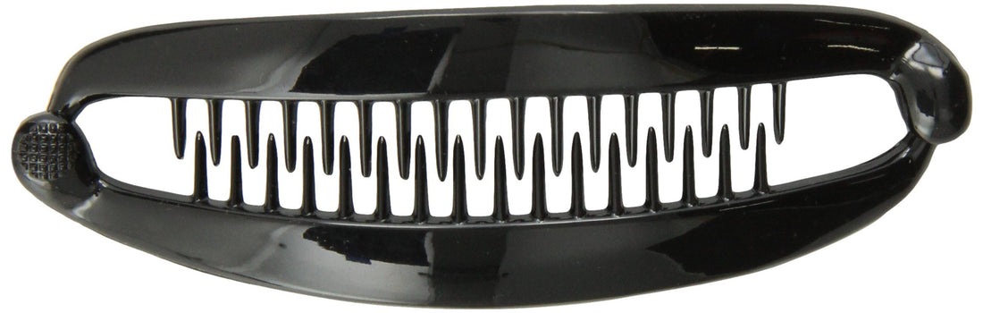 Caravan French Black Banana Clip With Ball Closure