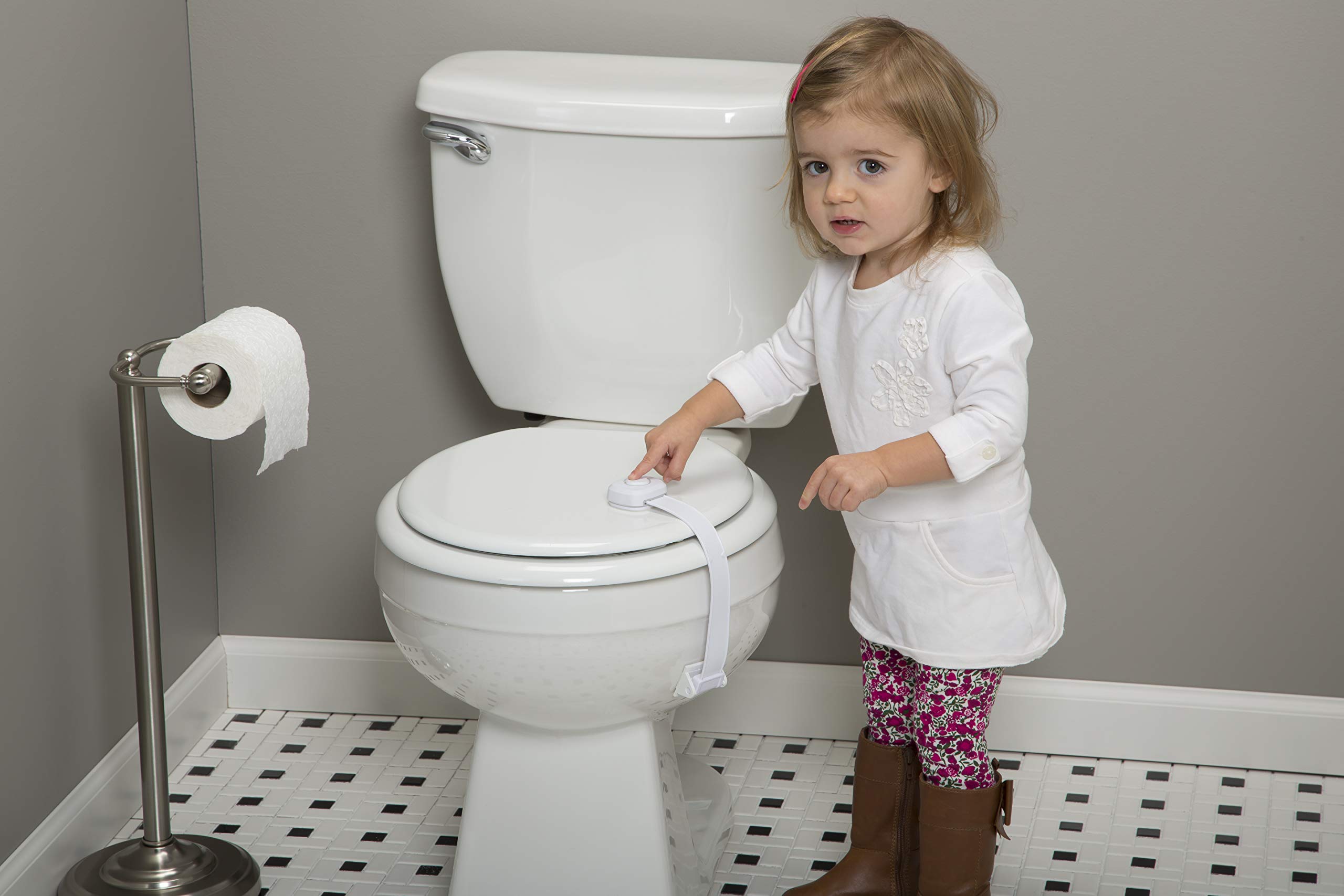 Safety 1st Outsmart Toilet Lock, Two Pack, White