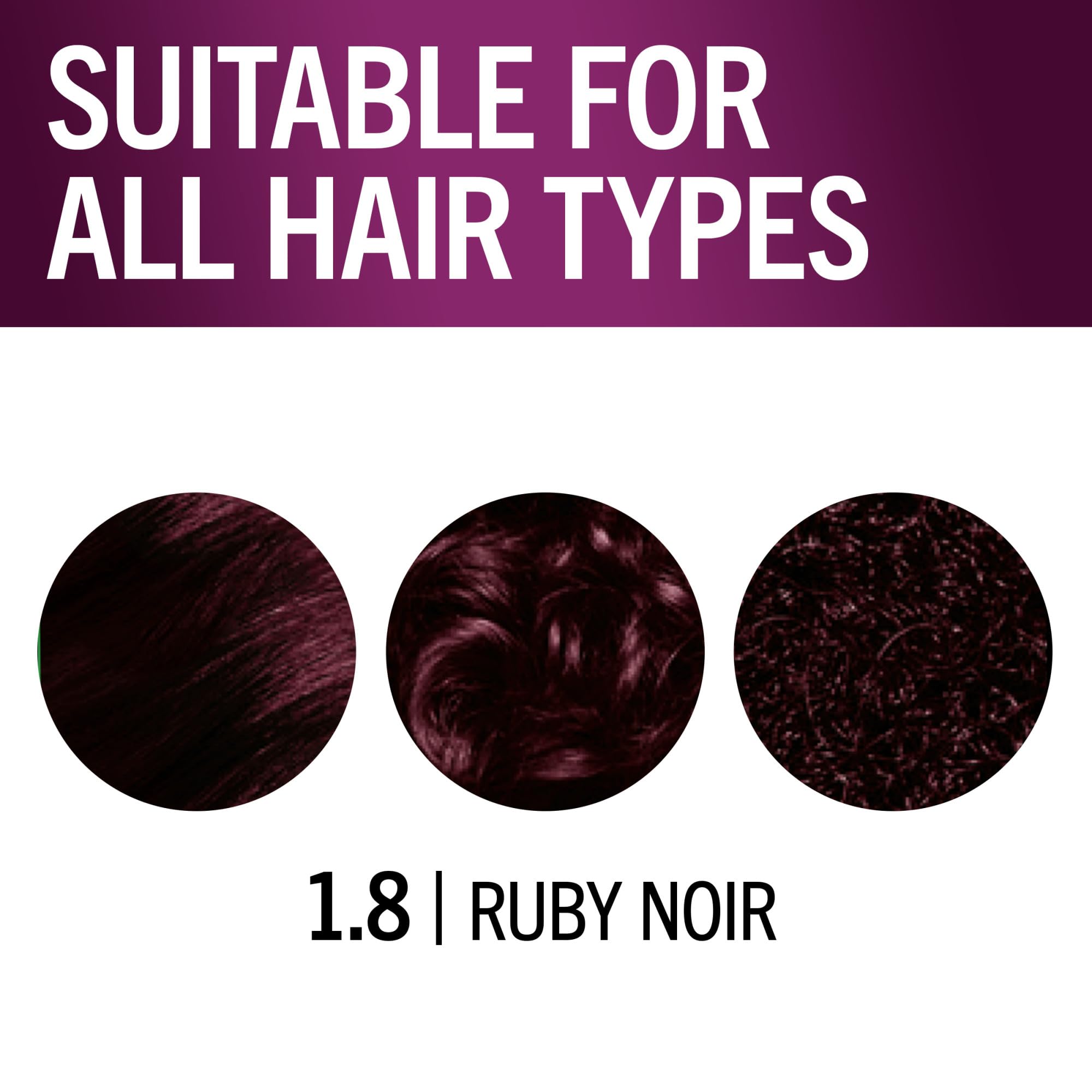 Schwarzkopf Keratin Color Permanent Hair Color, 1.8 Ruby Noir, 1 Application - Professionally Inspired Permanent Hair Dye, for up to 80% Less Breakage vs Untreated Hair and up to 100% Gray Coverage