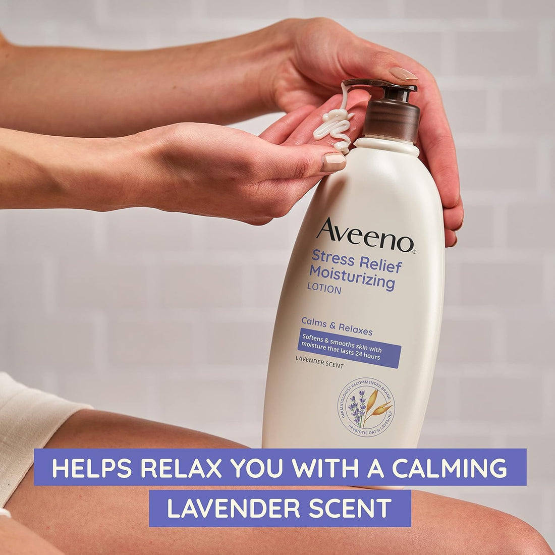 AVEENO Active Naturals Stress Relief Moisturizing Lotion 12 oz (Pack of 3)