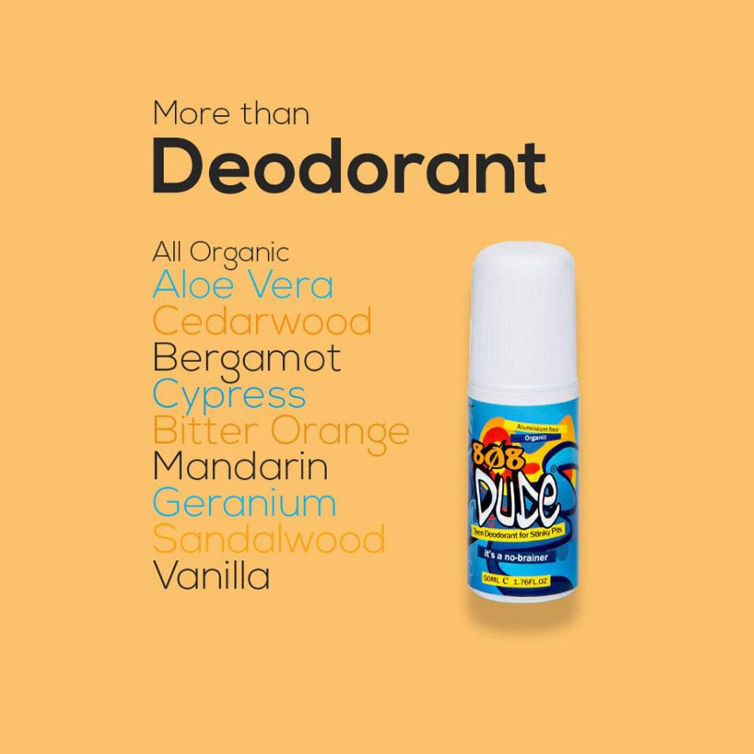 808 Dude Skincare Kit for Teens. Shampoo & Body Wash, Face Wash & Deodorant with Eco-Friendly Cotton Toiletry Bag