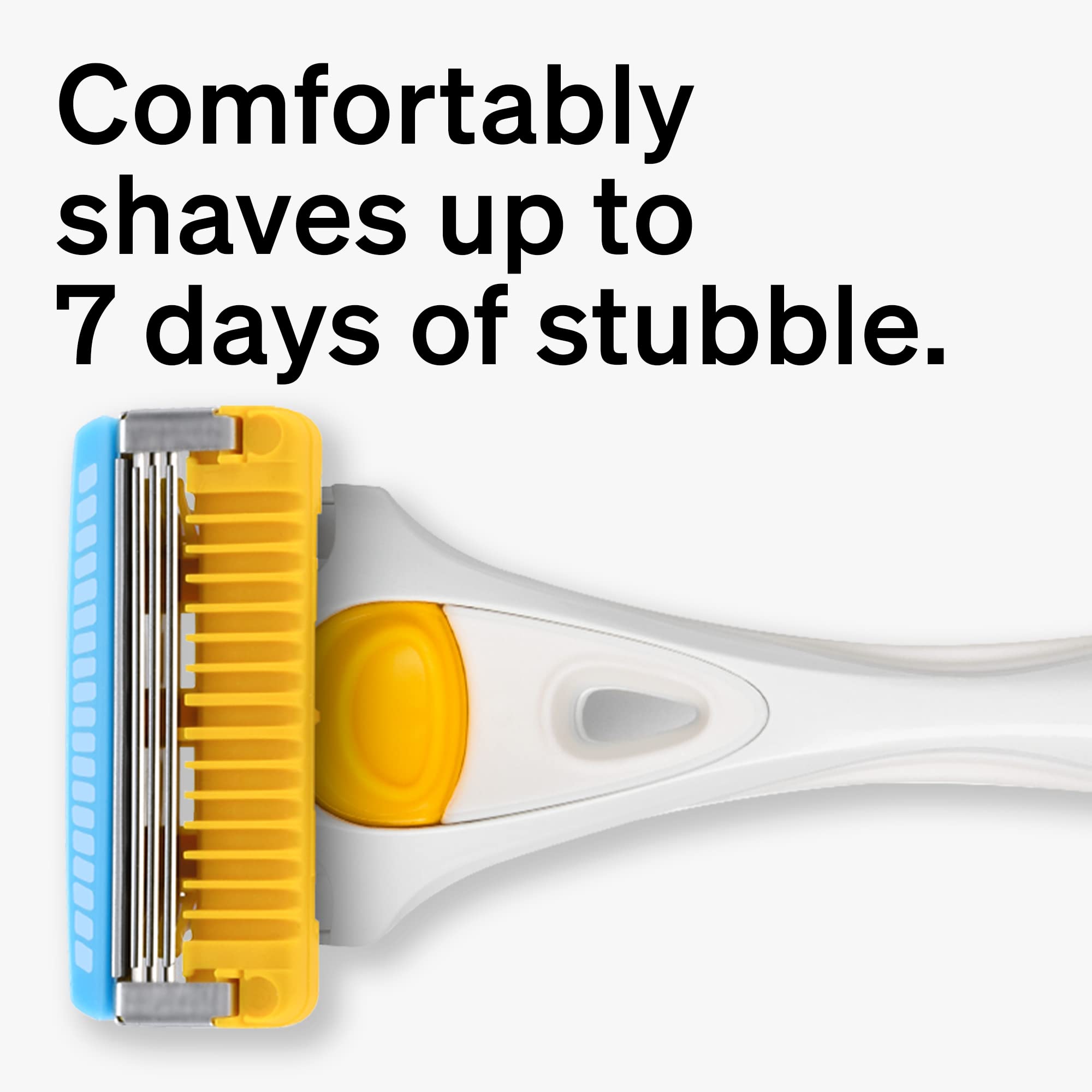 Schick New Hydro Skin Comfort Stubble Eraser for Men, 8 Count Refill Cartridges