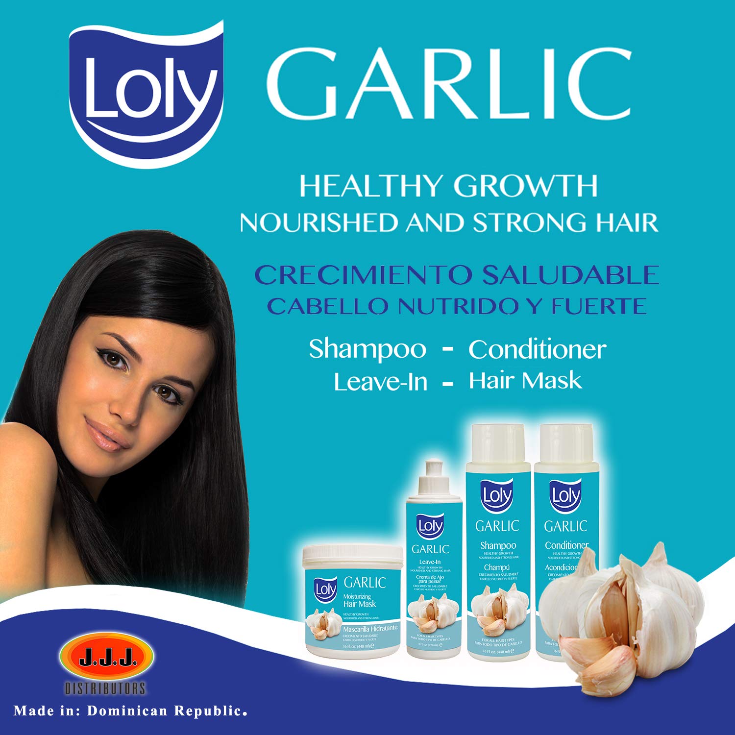 Loly Garlic Shampoo + Conditioner 16 oz Combo Unscented