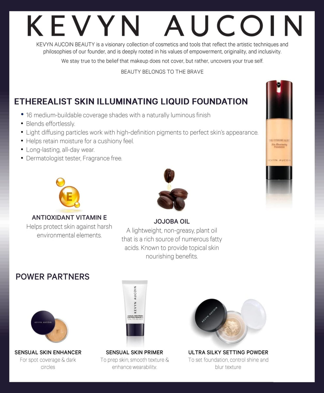 KEVYN AUCOIN The Etherealist Skin Illuminating Foundation, Deep EF 12