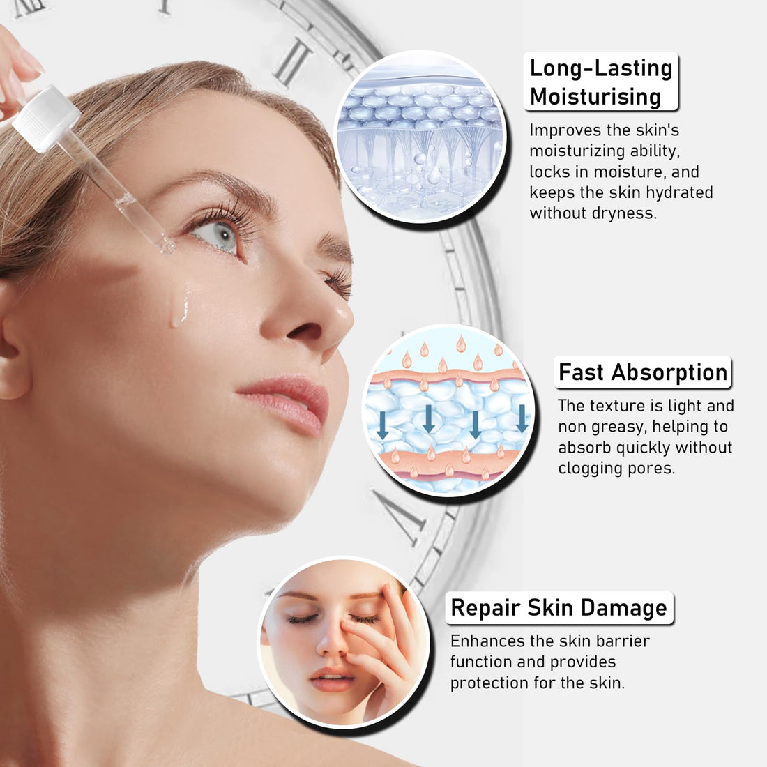 Buffet Peptides Serum for Face, 30ML Multi Peptide Facial Serum Reduces Wrinkles and Fine Lines, Peptide Serum with Hyaluronic Acid and Amino Acids for Hydration and Anti-Aging, For Women & Men