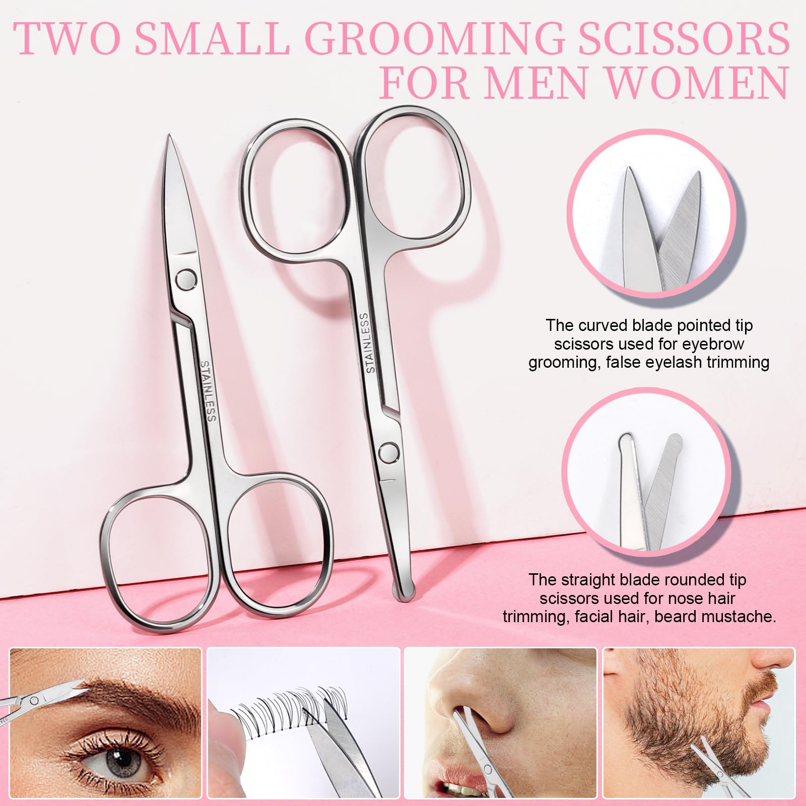 Teenitor Facial Tools Kit with Blackhead Remover Tweezers, Ingrown Hair Tweezers, Pimple Extractor Acne Treatment Tool, Eyebrow Scissors, Razor, Brush