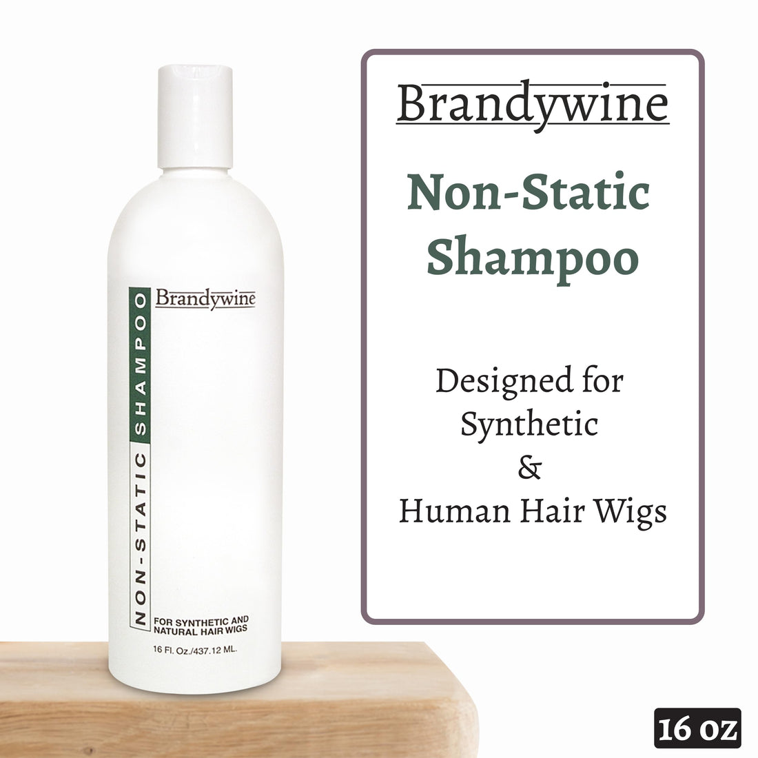 Brandywine Non Static Wig & Hair Shampoo 16 oz.