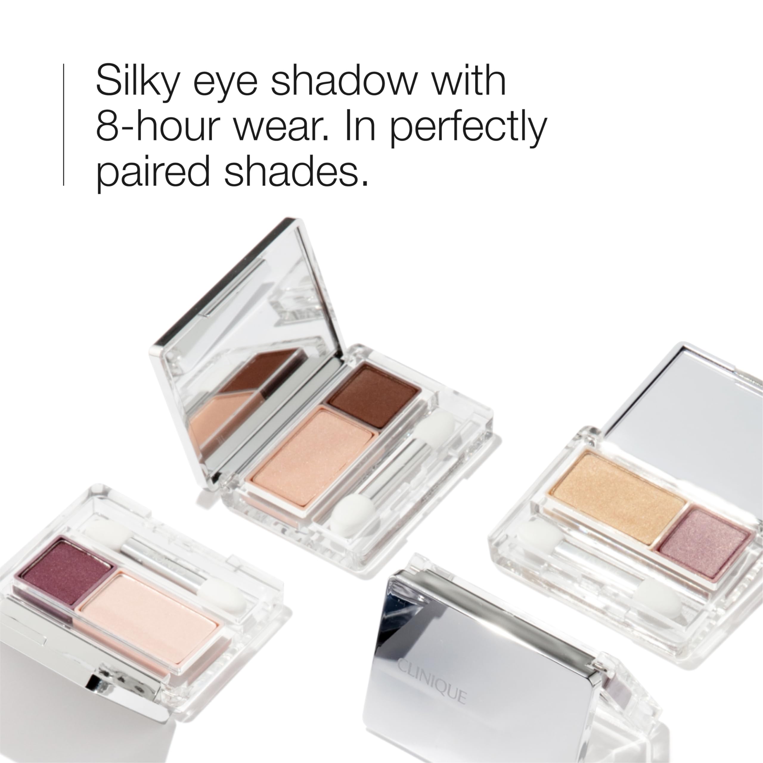 Clinique All About Shadow Duo Eye Shadow Makeup | Safe For Sensitive Eyes, Twilight Mauve/Brandied, 0.05 Ounce