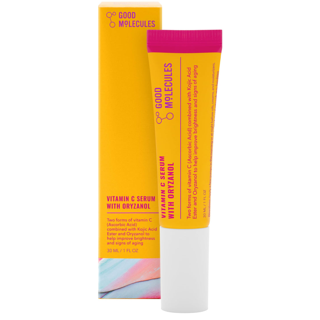 Good Molecules Vitamin C Serum with Oryzanol - Facial Serum for Firm, Youthful Skin Tone - Collagen Production, Anti-Aging, and Skin Repair