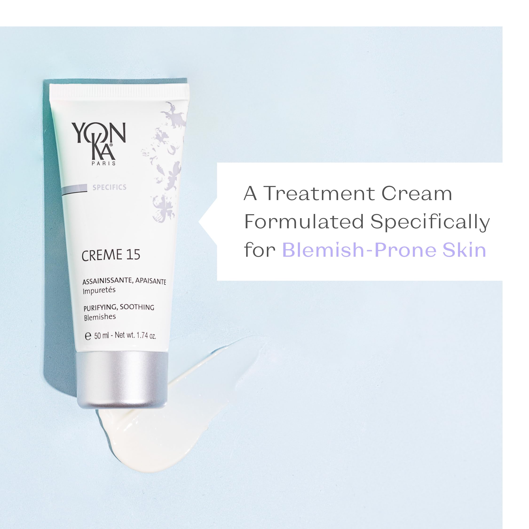 Yonka Creme 15, Purifying, Soothing with Burdock Net wt. 1.74oz