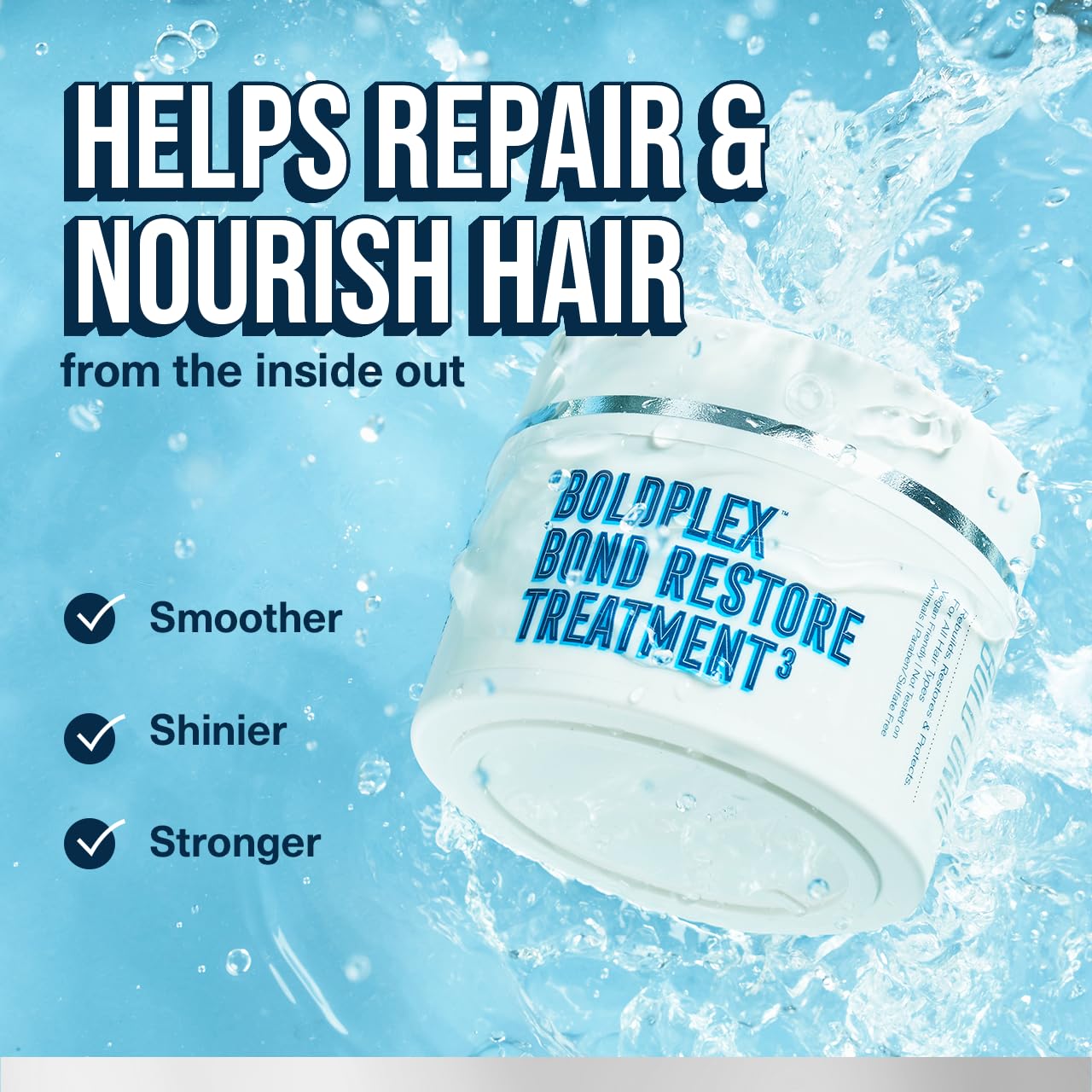 BoldPlex Hair Mask - Deep Conditioner For Dry, Damaged Hair - Mascarilla Para El Cabello - Helps Repair & Nourish Curly, Bleached, or Frizzy Hair - 6.76 Fl Oz