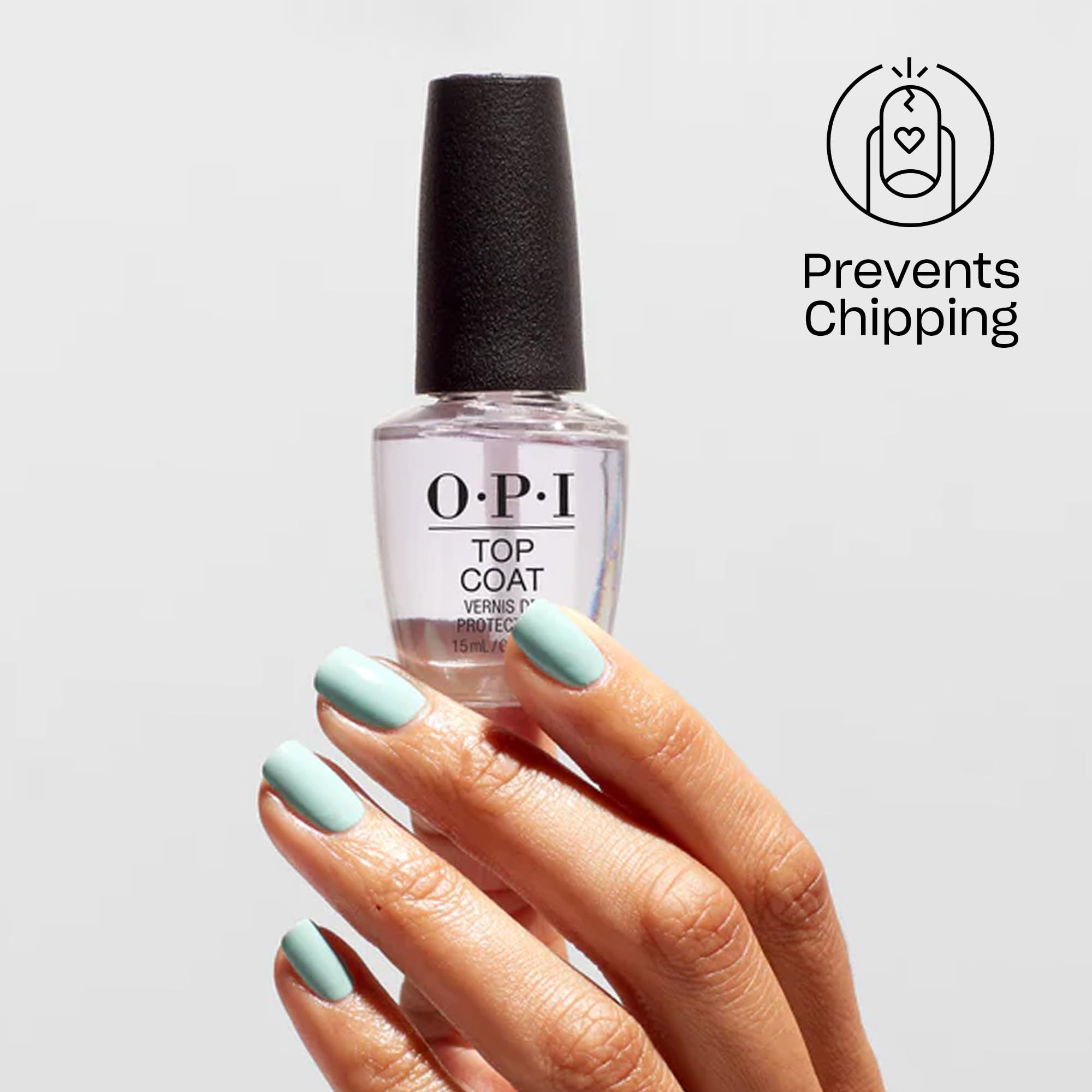 O.P.I Top Coat | 15 ml | Transparent Nail Paint with High Gloss Finish | Clear Top Coat Nail Polish | Long Lasting, Protects Against Chipping of Nail Lacquer