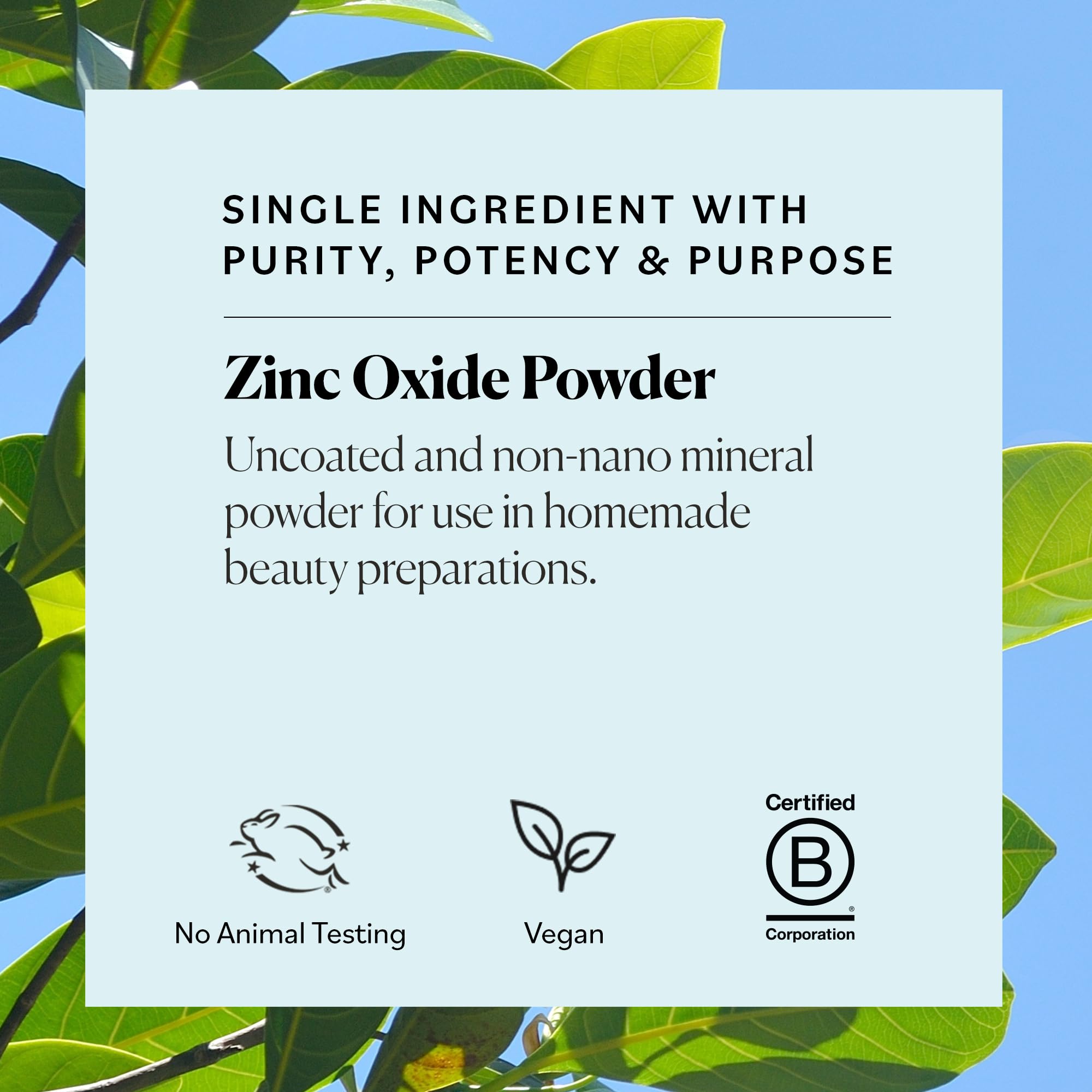Sky Organics - Zinc Oxide Powder, 16 oz - Non-Nano & Uncoated - Make Your Own Lotion, Deodorant, Cream, Soap - DIY Essentials - Resealable Bag - Natural, Vegan & Cruelty Free - Beauty & Personal Care