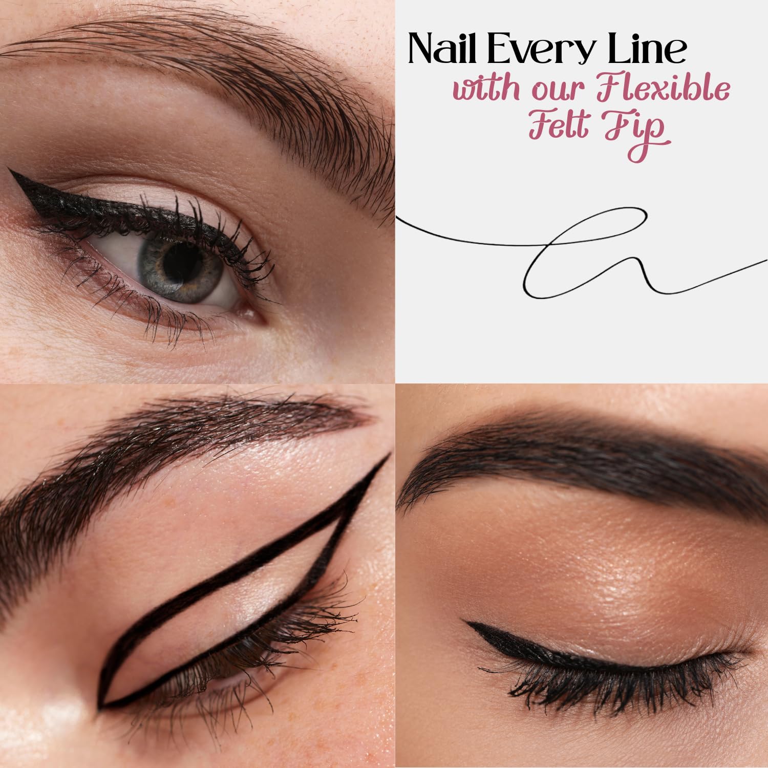 M2U NYC Waterproof Liquid Eyeliner Pen – Up to 24 Hour Wear, Smudge-Proof Black Eye Liner with Bold Pigments -Vegan & Hypoallergenic Formula Infused with Vitamin E