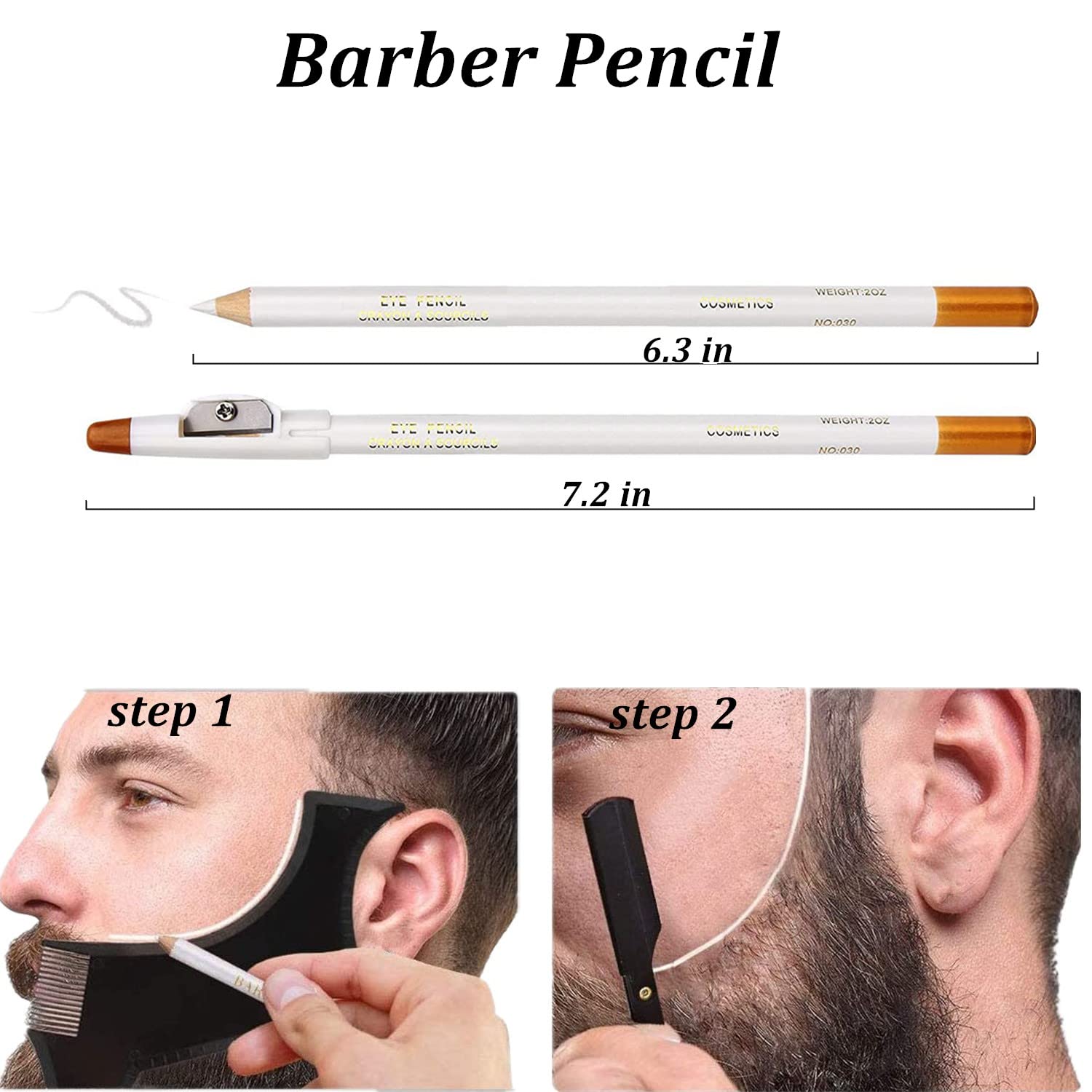 (Upgrade to add blades)Megan Beard shaping tool kit for Men include shaping comb & Professional Straight Edge Razor & 10 Count of double edge blade & Stainless steel beard scissors,Gift box packaging.