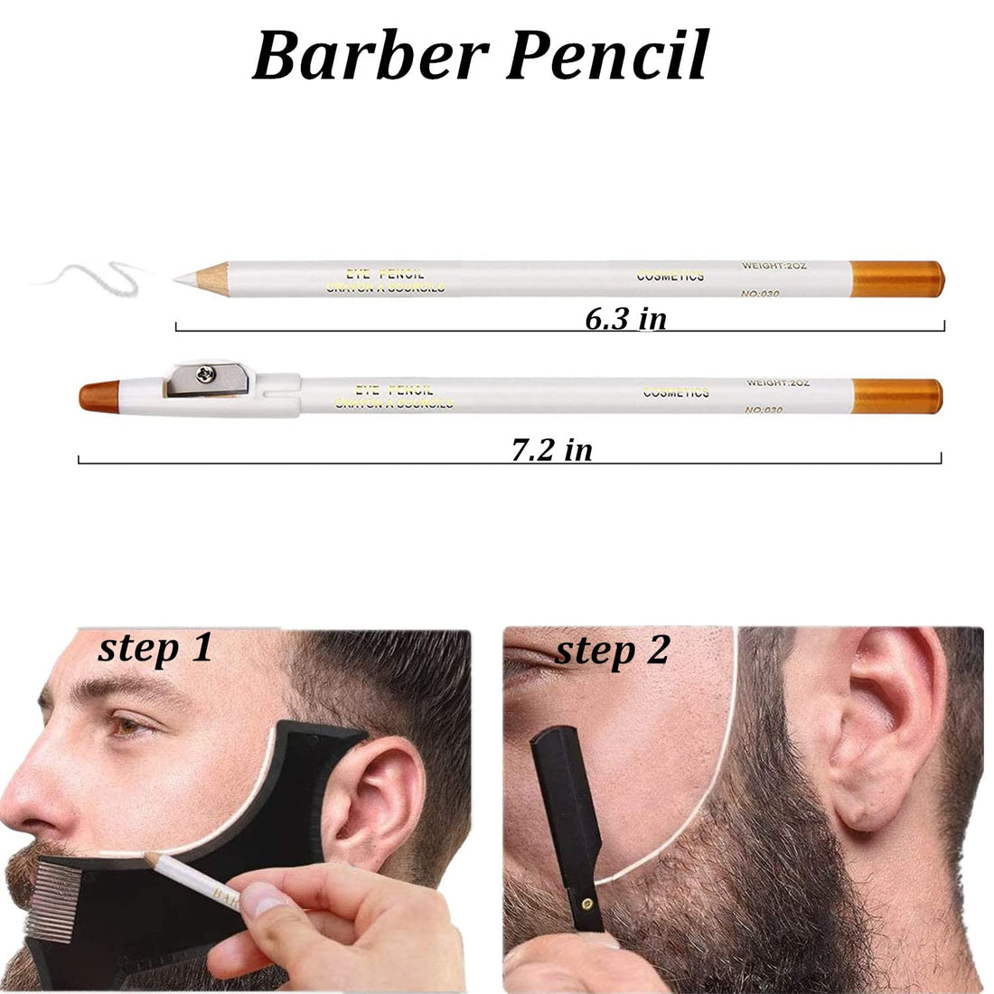 (Upgrade to add blades)Megan Beard shaping tool kit for Men include shaping comb & Professional Straight Edge Razor & 10 Count of double edge blade & Stainless steel beard scissors,Gift box packaging.