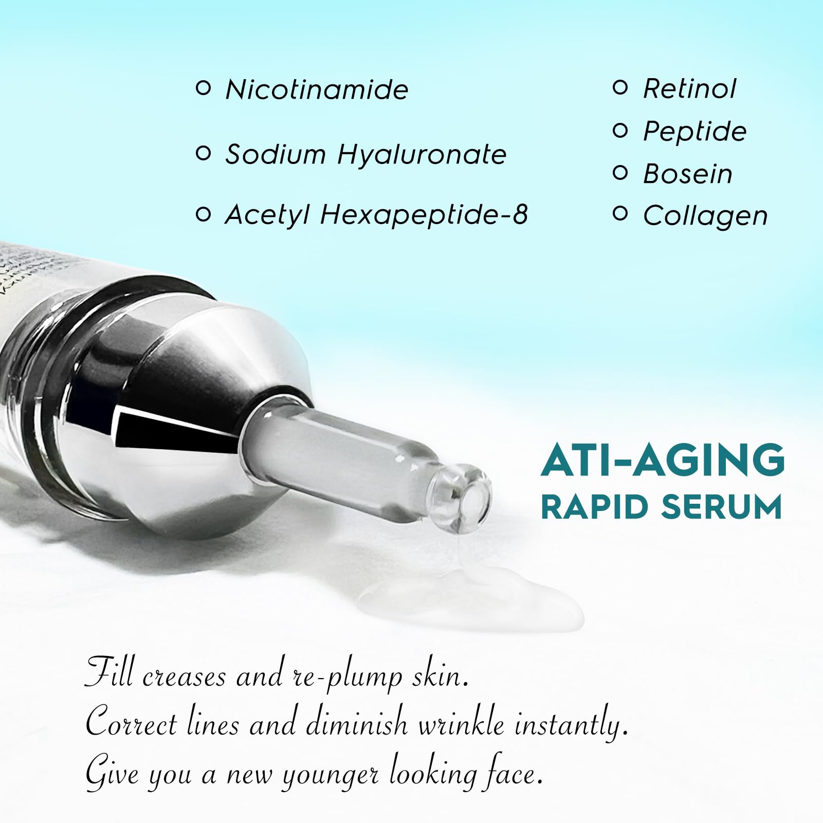 Wrinkle Cream for Face, Anti Aging Serum, Skin Tightening Cream for Face, Instant Face Lift Cream, Instant Wrinkle Remover for Face, Eye Bag and Neck.