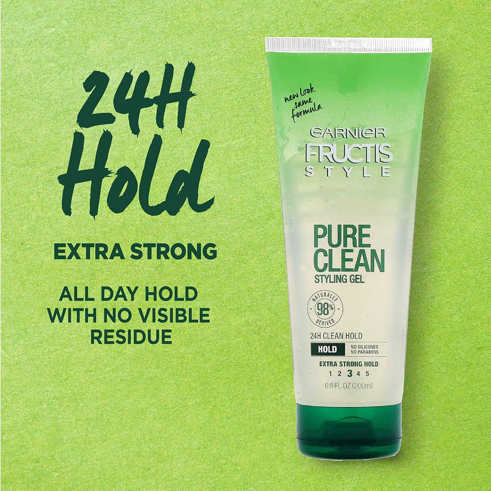 Garnier Fructis Style Pure Clean Styling Gel, 20.4 Fl Oz (Pack of 3)
