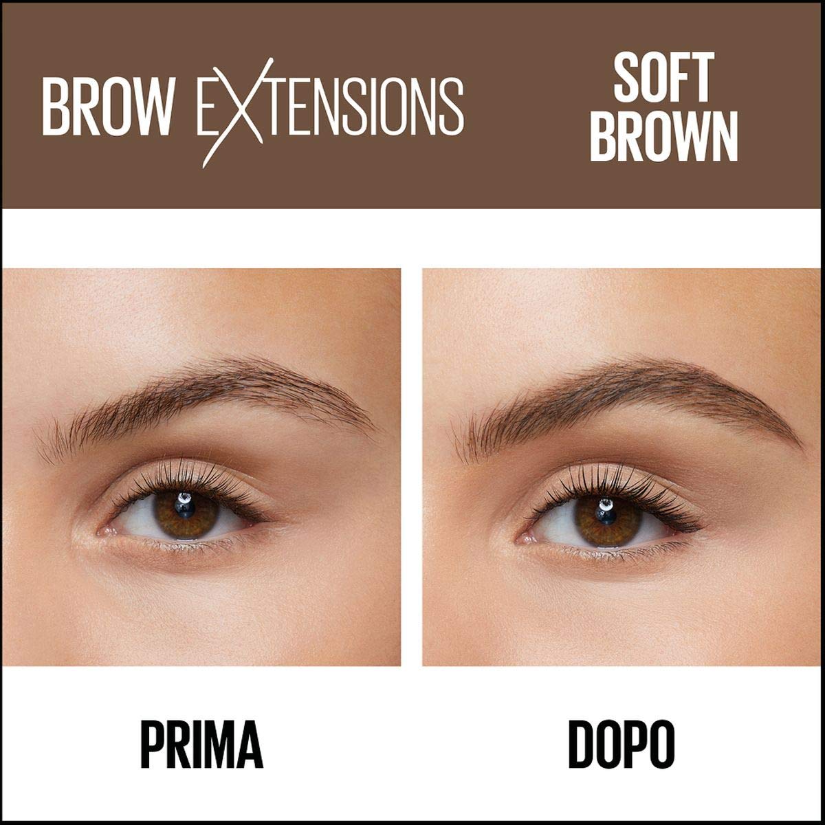 Maybelline New York Brow Extensions Eyebrow Pomade Crayon Defining Eyebrow, 02 Soft Brown