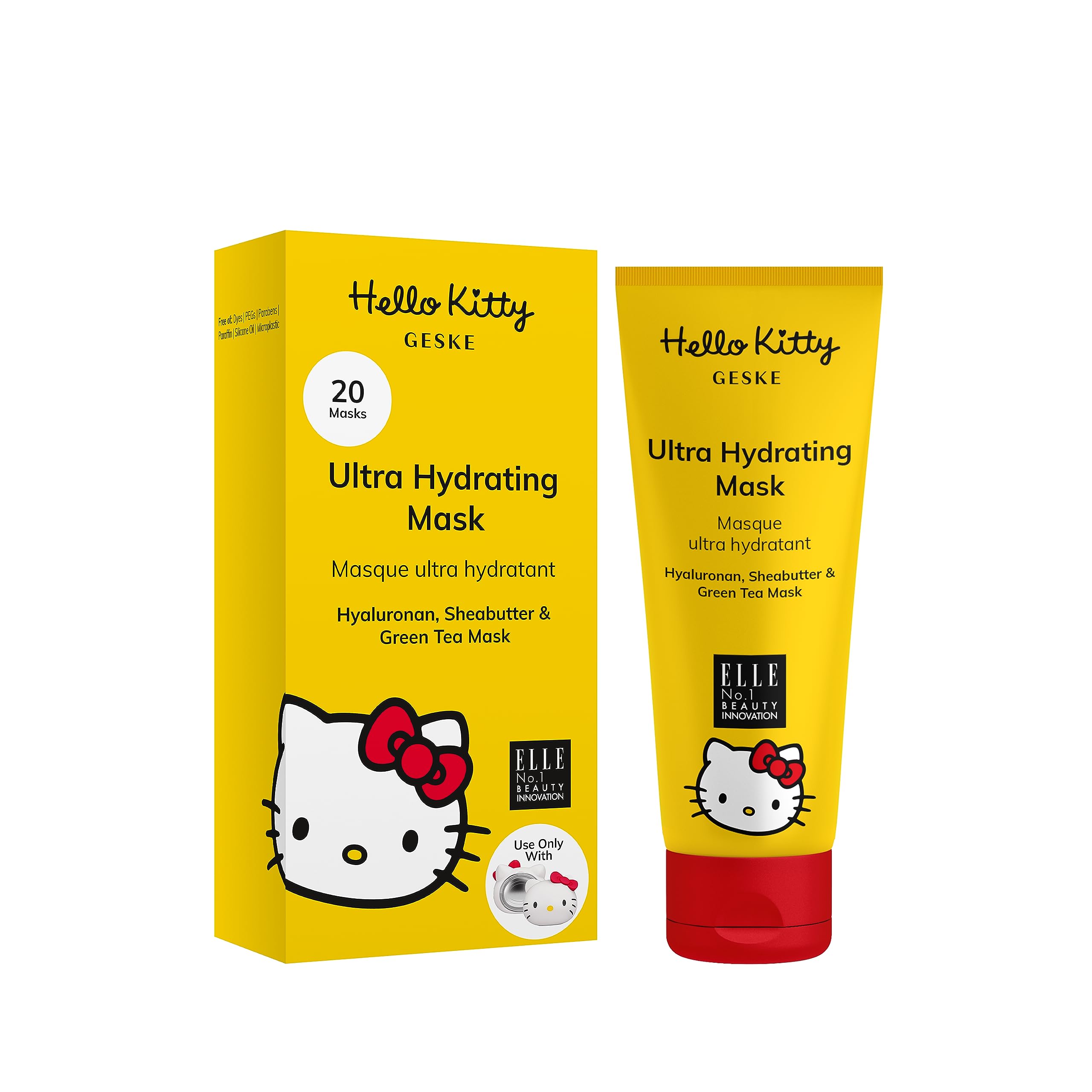 GESKE x Hello Kitty Ultra Hydrating Mask | Pair with Sonic Warm & Cool Mask | Moisturizing & Hydrating Face Mask Lotion | Vegan | Hydrating Moisturizers & Creams | Daily Care | Best Facial Mask