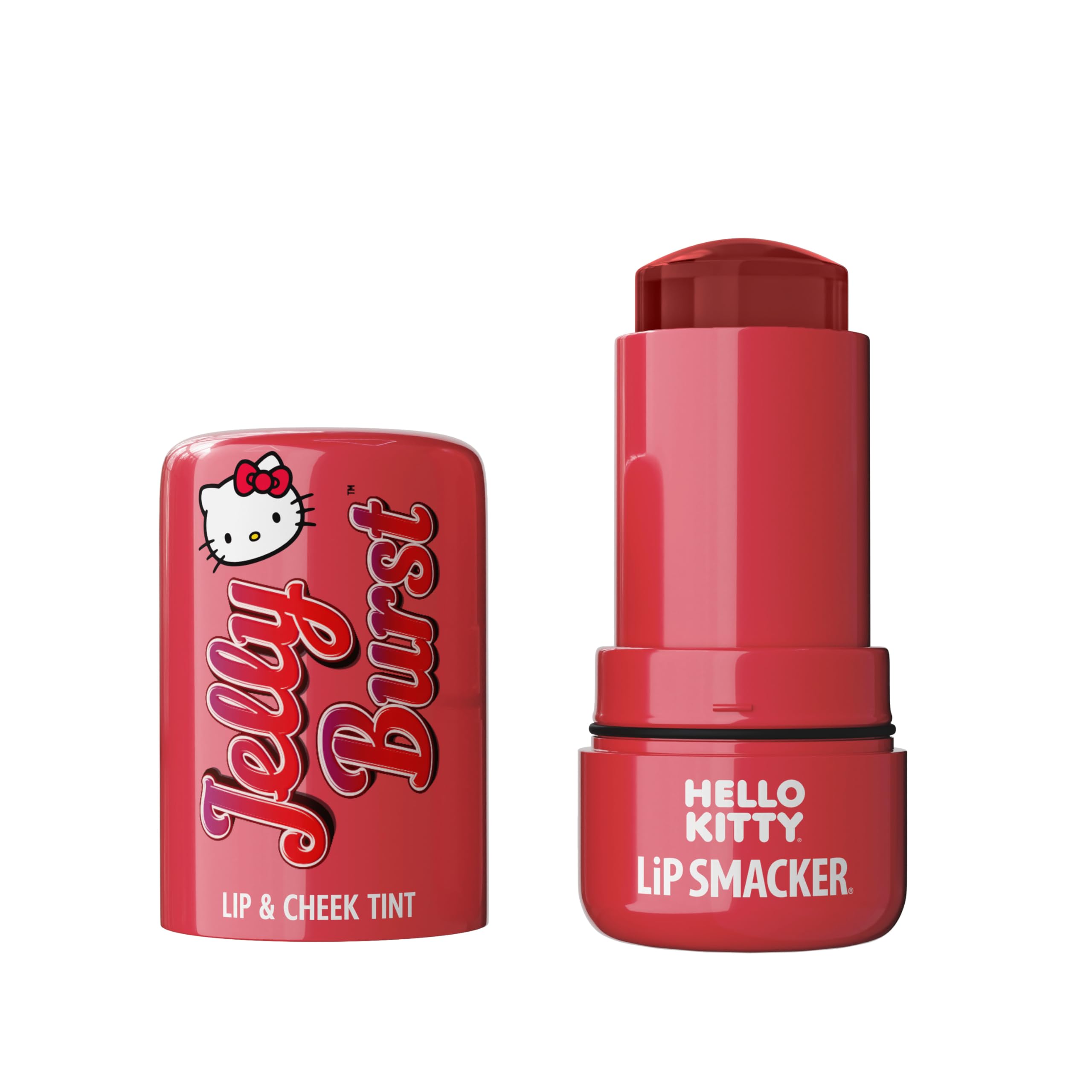 Lip Smacker Hello Kitty So Jelly Lip & Cheek Tint, Moisturizing Sheer & Buildable Color, Fun Bouncy Jelly Texture, Sweet Apple Flavor - Apple