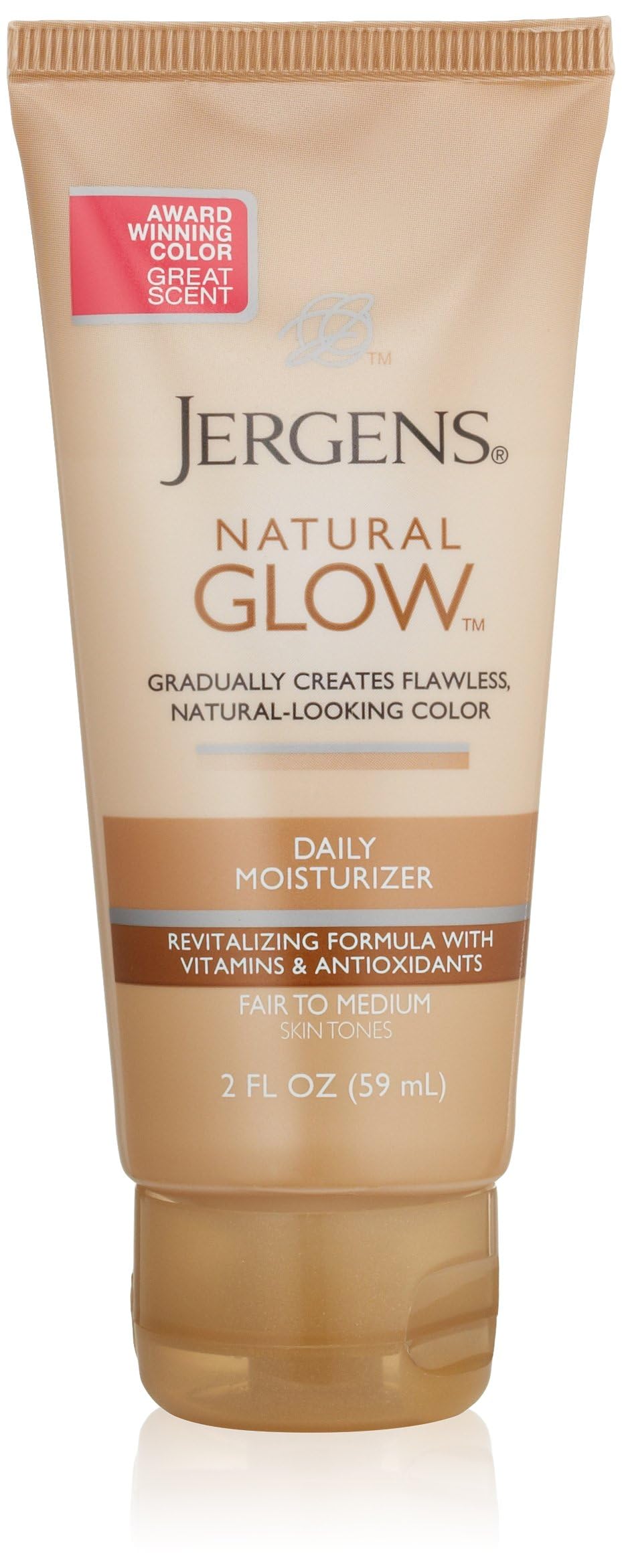 Jergens Natural Glow Revitalizing Daily Moisturizer, Fair to Med, Trial Size - 2 oz - 2 pk