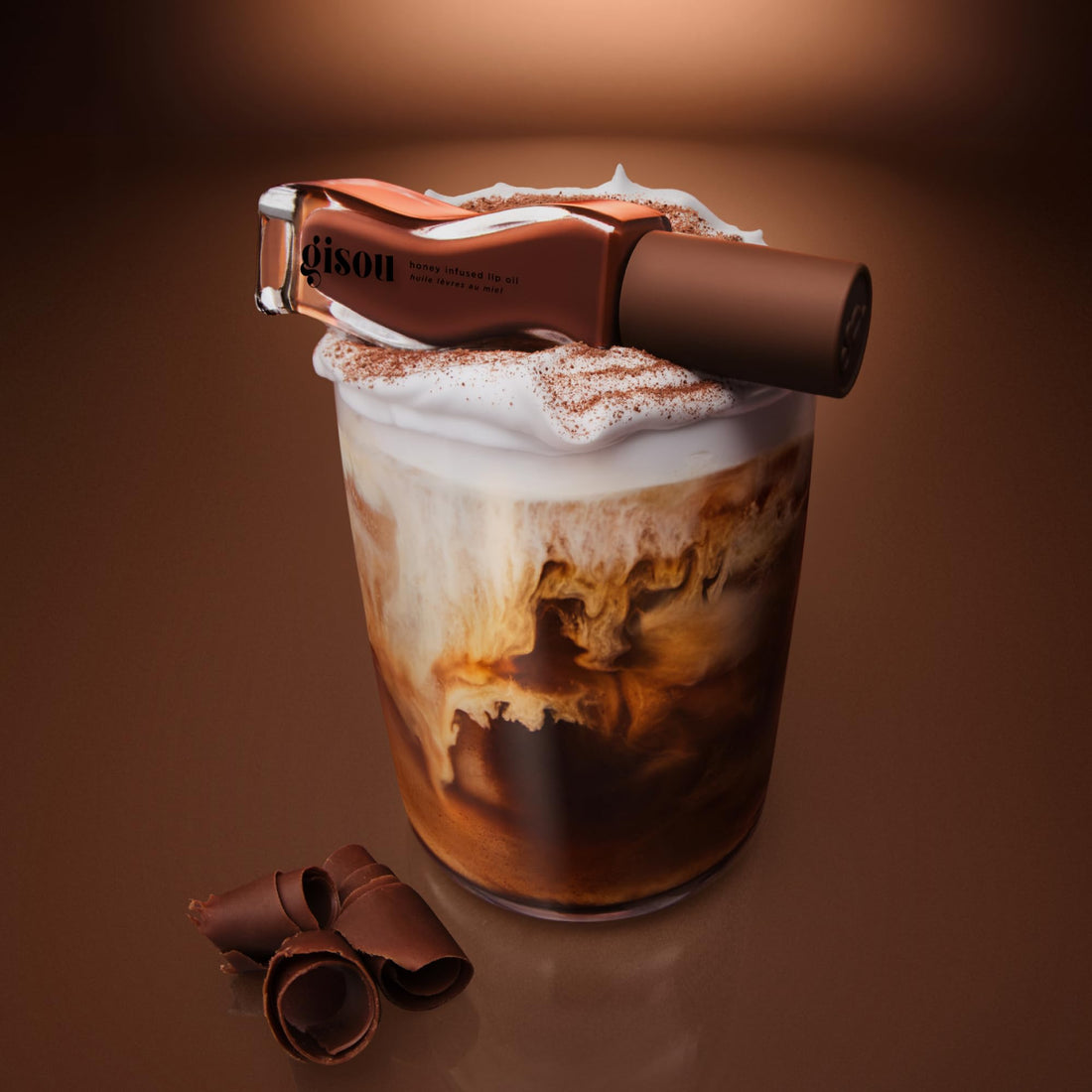 Gisou Honey Infused Hydrating Lip Oil, Nourishing Lip Moisturizer for Dry Lips, 0.27 fl oz (Milky Mocha)