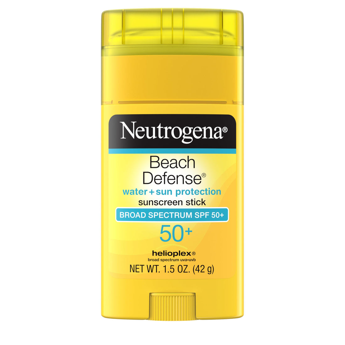 Neutrogena Beach Defense Sunscreen Stick SPF 50, Hands-Free Application, Hawaii Reef Act 104 Compliant, Octinoxate & Oxybenzone Free, Sunscreen for Face & Body, Travel Size, 1.5 oz