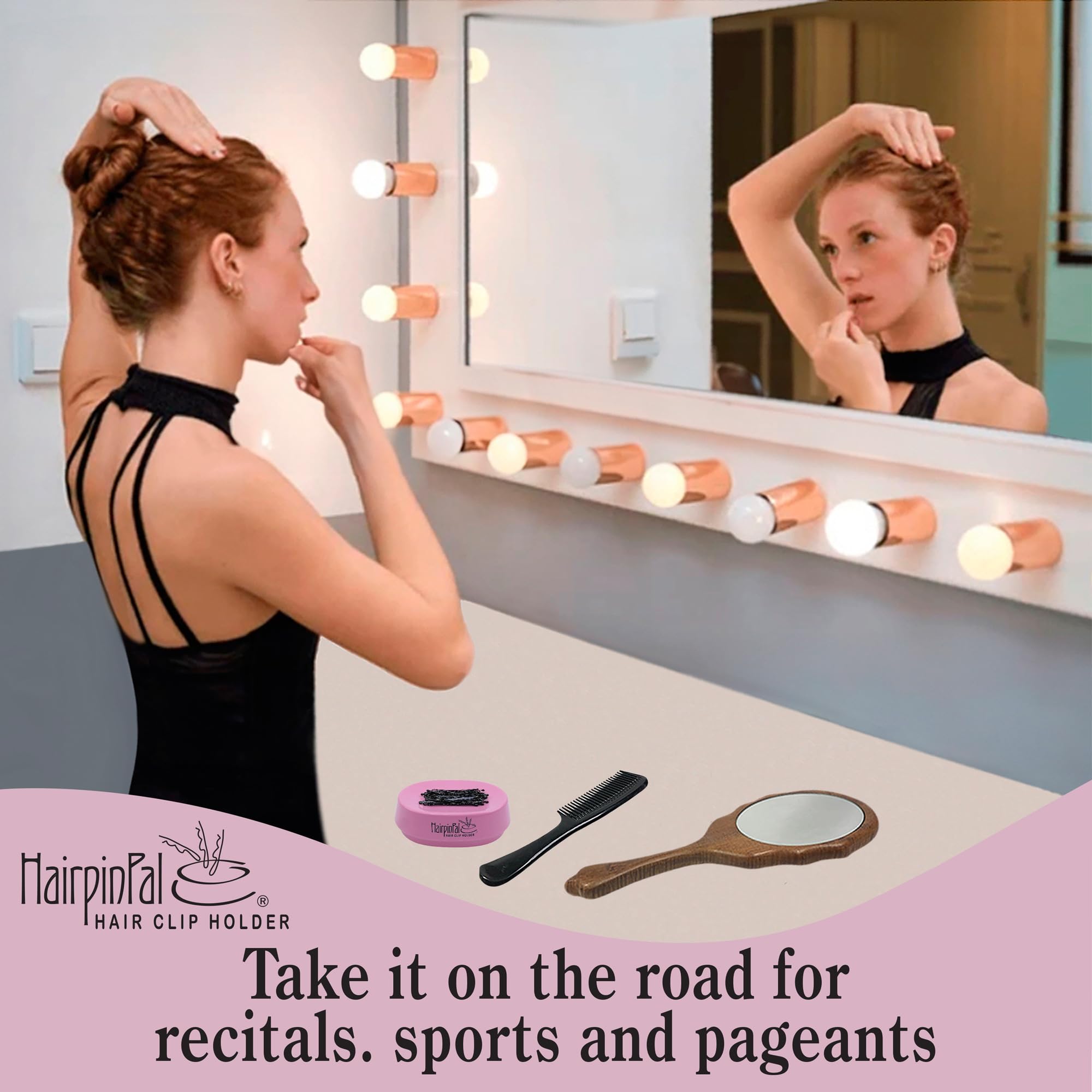 Bobby Pin and Hair Clip Magnetic Holder: HairpinPal (Raspberry Mauve)