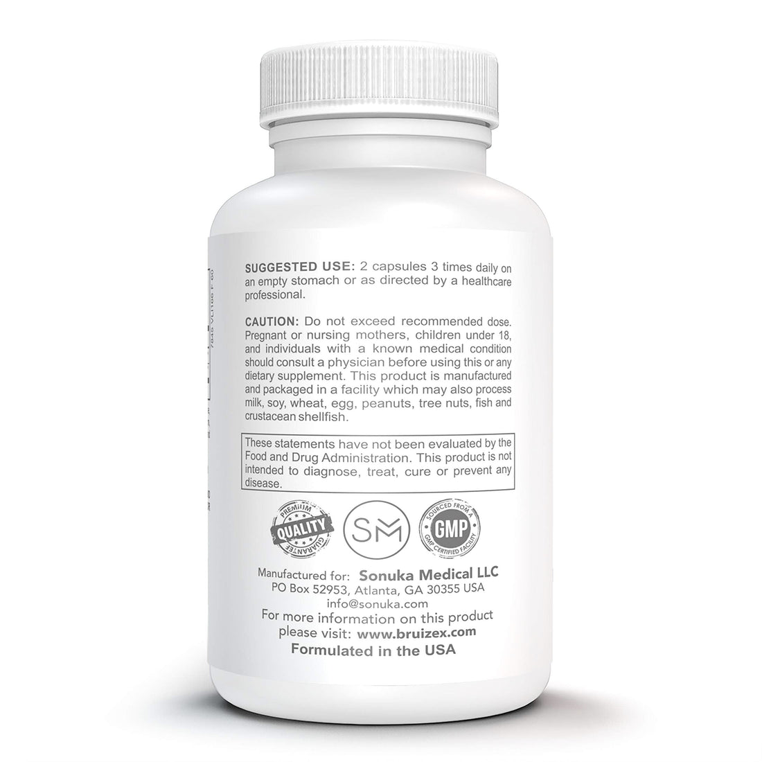 Bruizex Proteolytic Enzymes| Trypsin & Chymotrypsin Recovery Supplement for Tissue Trauma, Bruising, Swelling | Immune System Support | 60 Caps