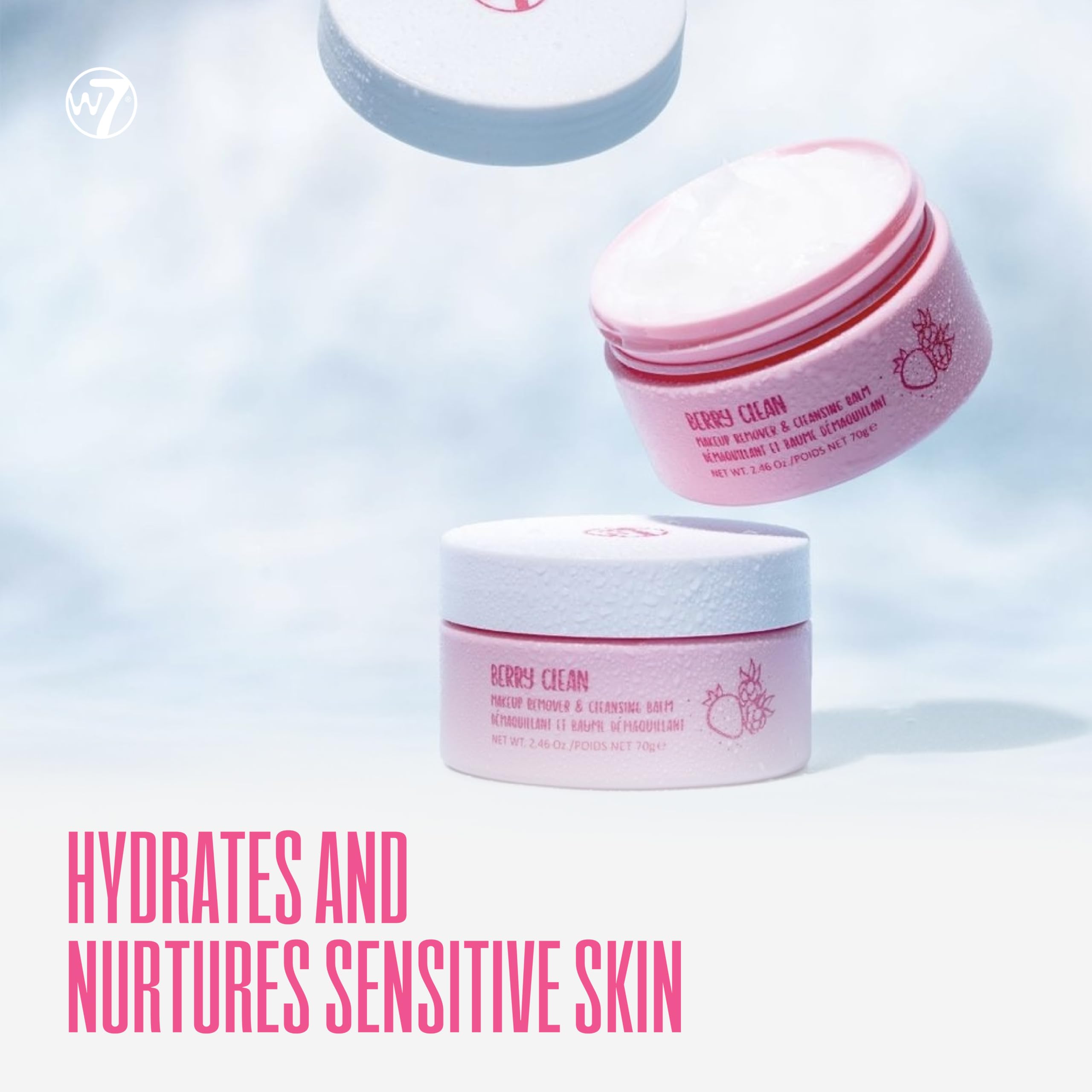 W7 Berry Clean Makeup Remover & Cleansing Balm – Melt Away Makeup & Say Hello to a Berry Fresh Glow! Hydrating, Gentle & Packed with Skin Loving Goodness