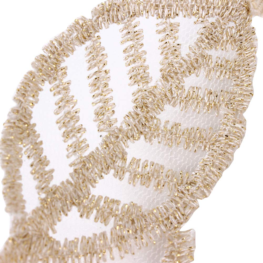 Asufegucd Rabbit Ears Cloth Bow–Stretch Headbands for Baby Toddler Girls Birthday, Party,Shower (Gold)