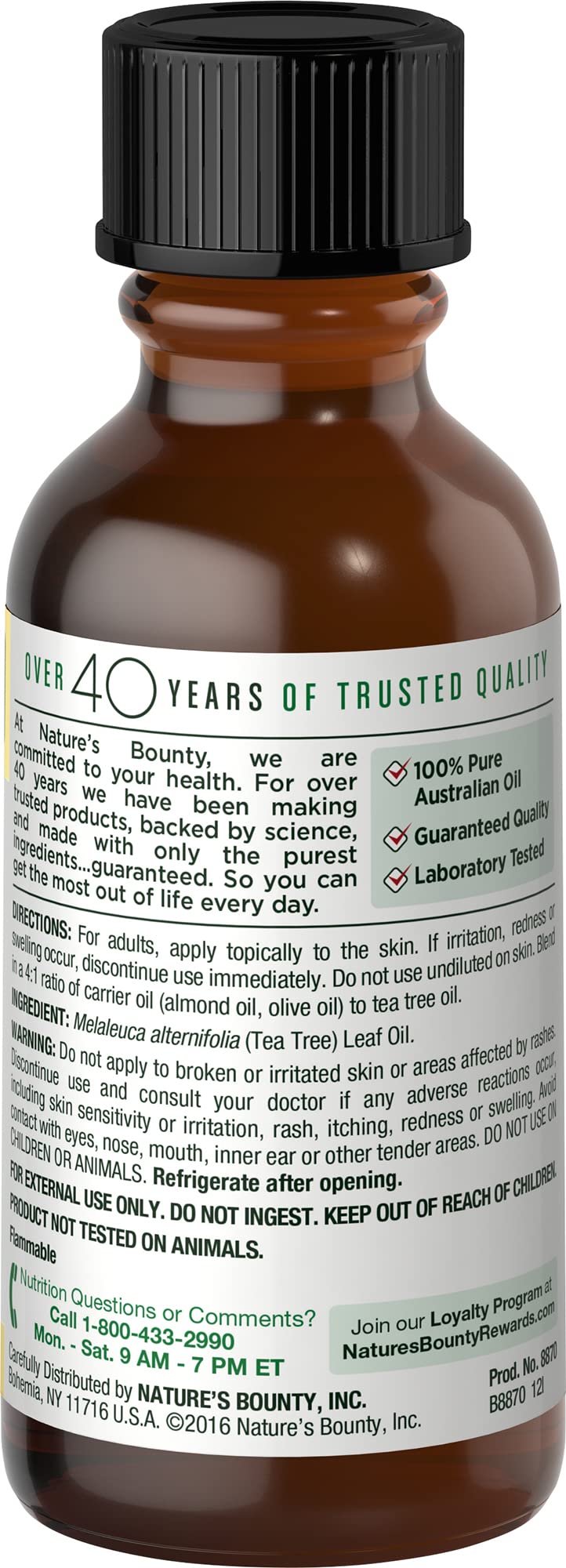 NBTY Nature's Bounty Tea Tree Oil, 1 fl oz