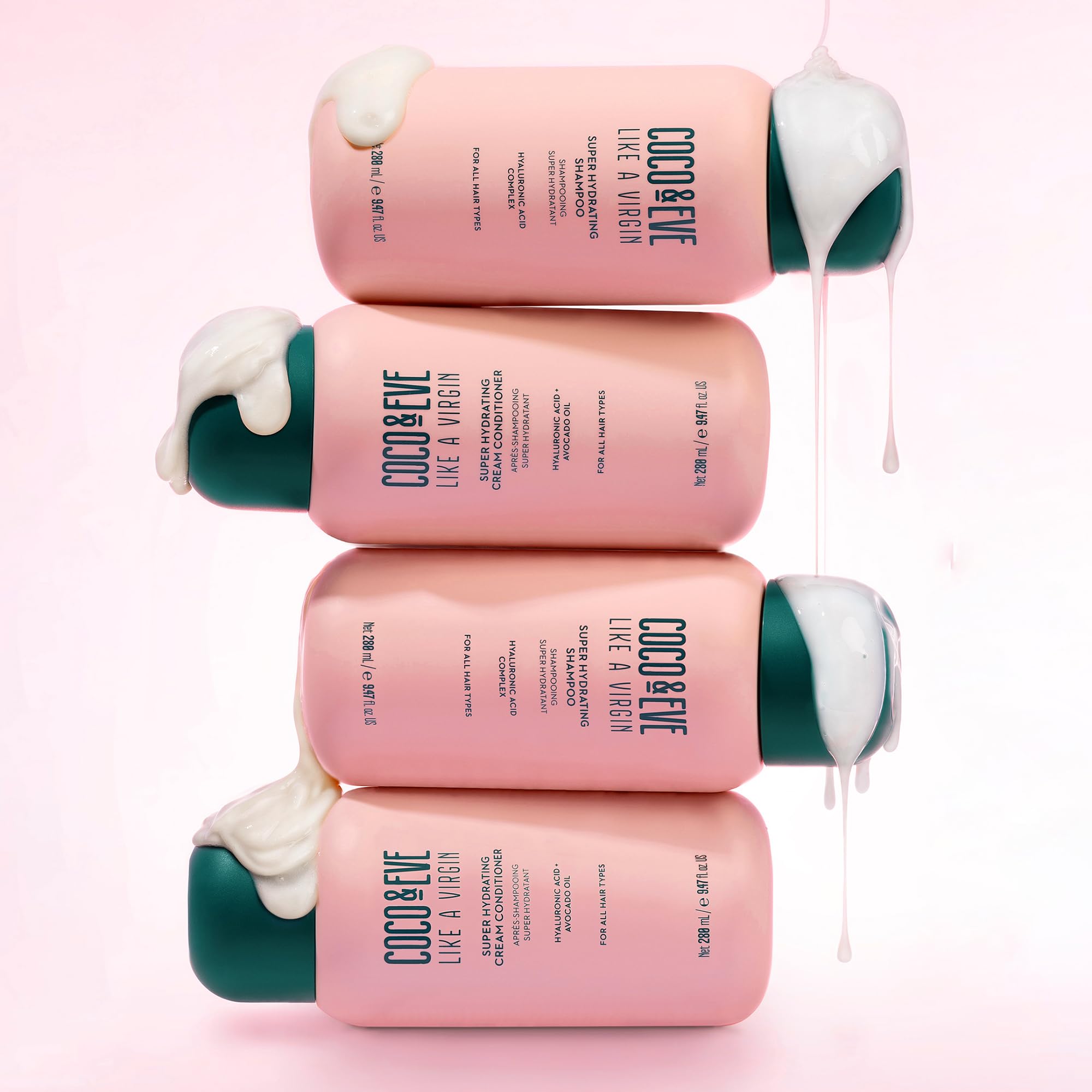 Coco & Eve Like a Virgin Shampoo & Conditioner Bundle Set - Natural, Sulfate free Hair Care with Argan Oil, Coconut and Avocado Oil | For Dry Damaged, Color Treated Hair | Anti Frizz (8.4 fl oz each)