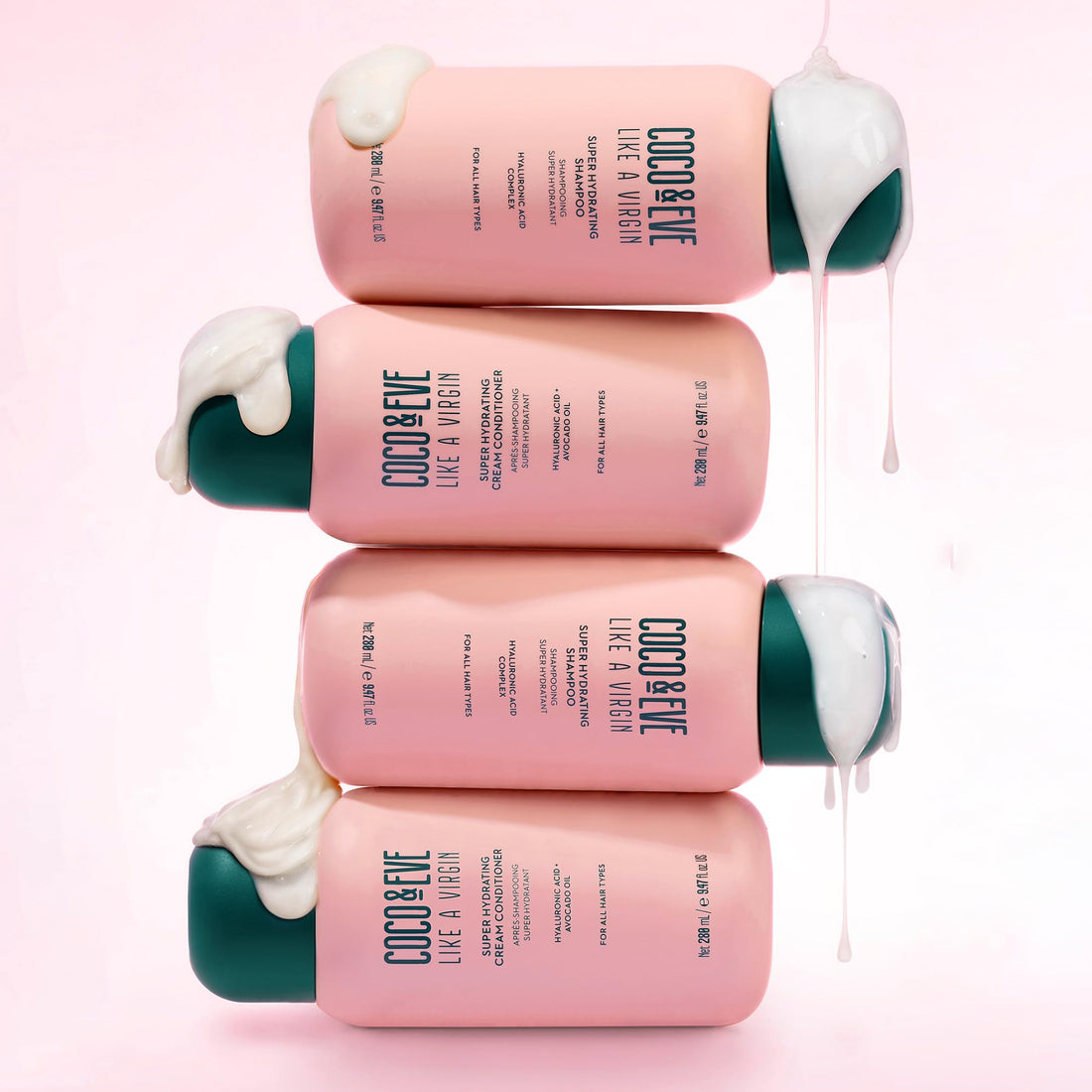 Coco & Eve Like a Virgin Shampoo & Conditioner Bundle Set - Natural, Sulfate free Hair Care with Argan Oil, Coconut and Avocado Oil | For Dry Damaged, Color Treated Hair | Anti Frizz (8.4 fl oz each)